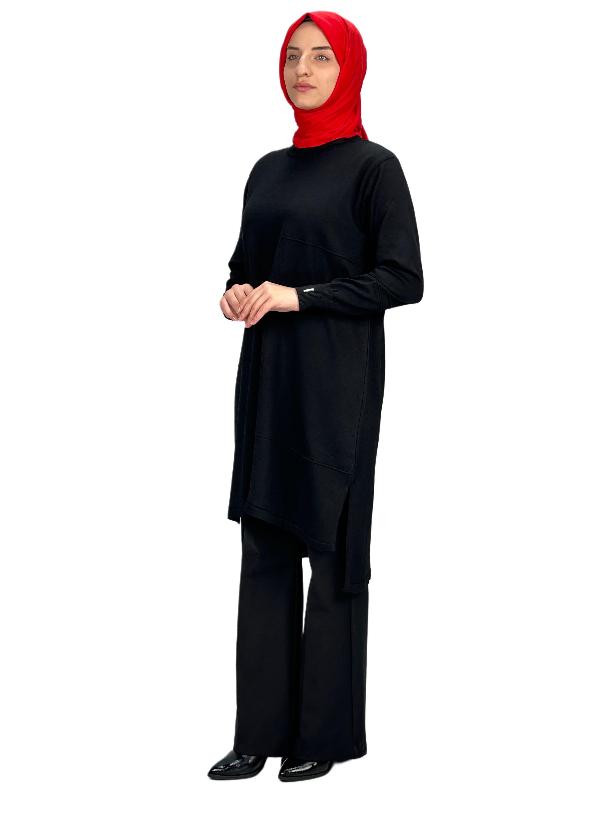 Merserize Triko Tunik Siyah OTW130