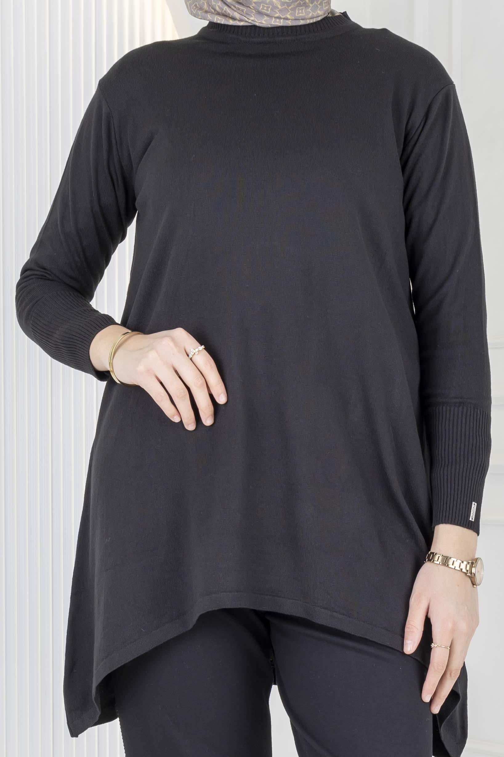 Merserize Triko Tunik Siyah OTW884