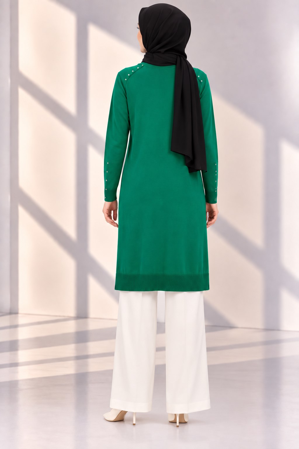 Omuzu Zımbalı Triko Tunik Benetton OTW2769