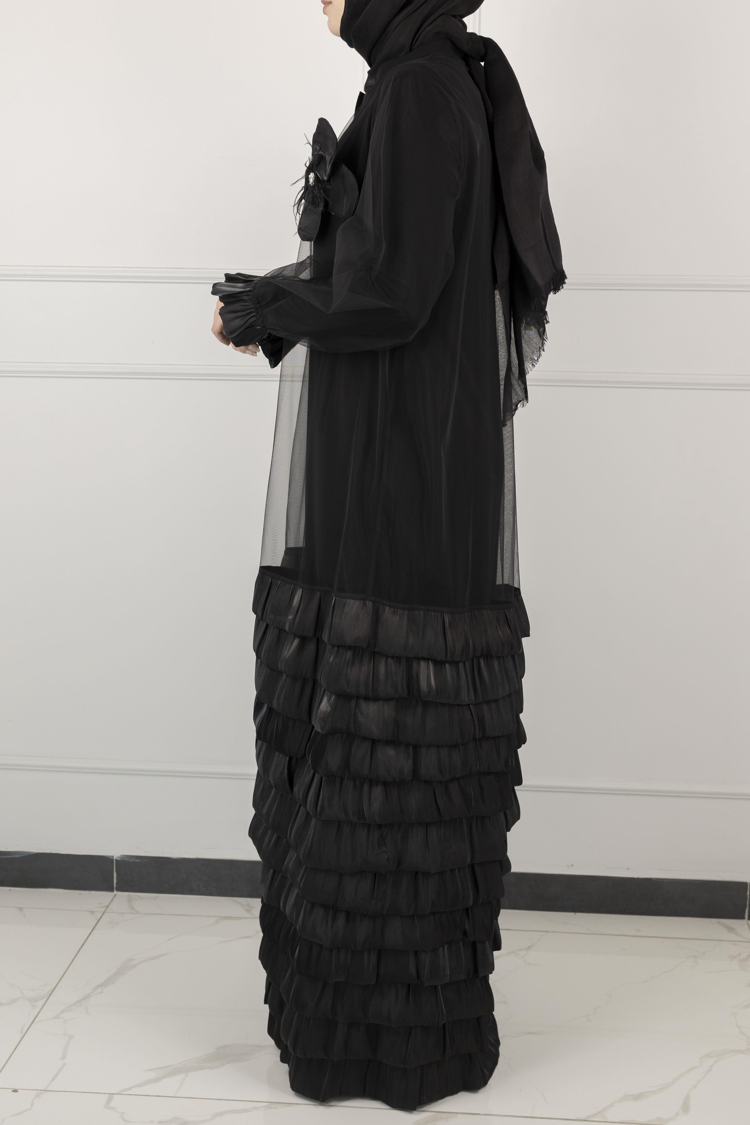 Orhan Store Abaya Takım Siyah OTW2146