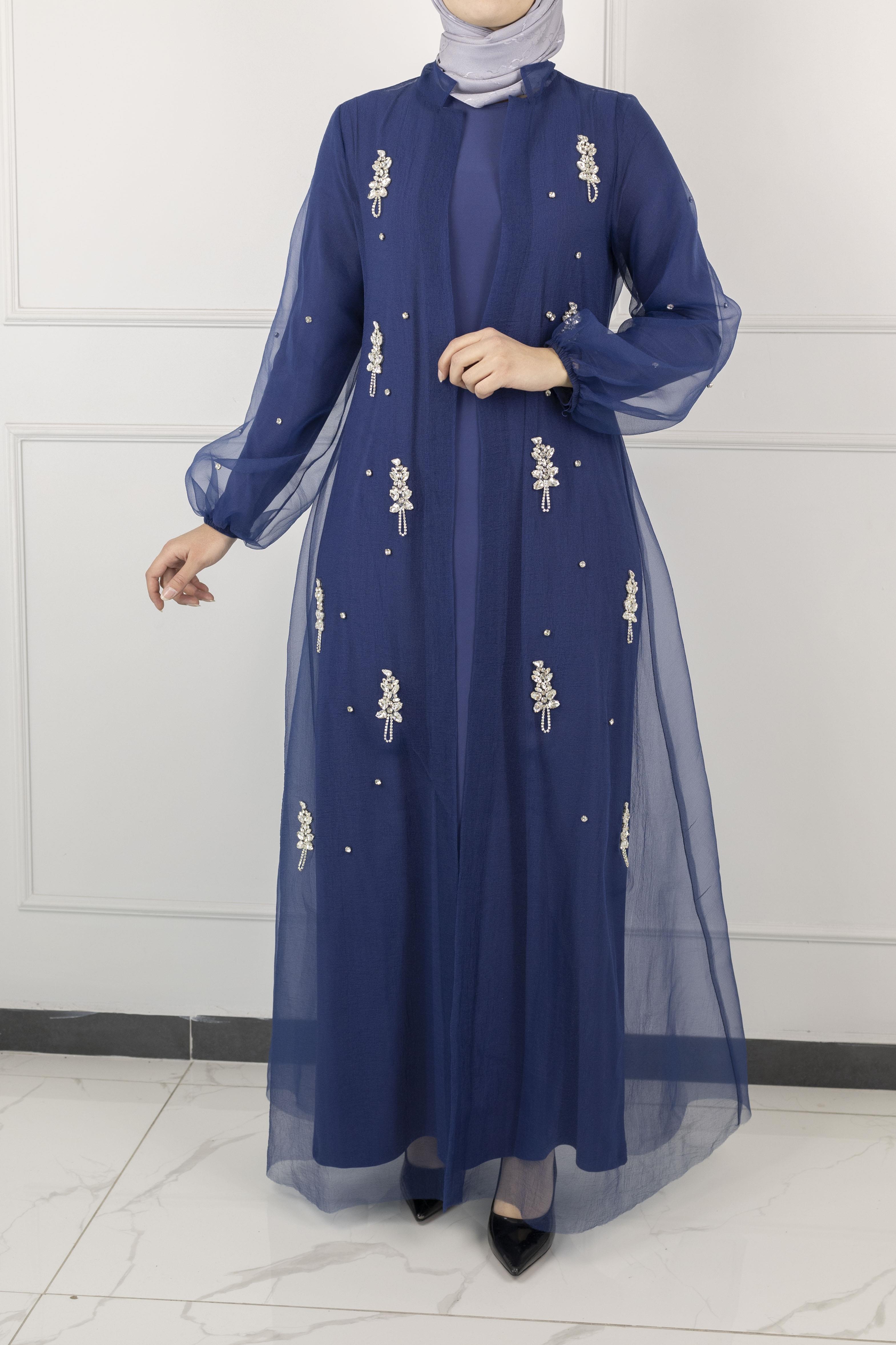 Orhan Store Abayalı Takım Lacivert OTW2415