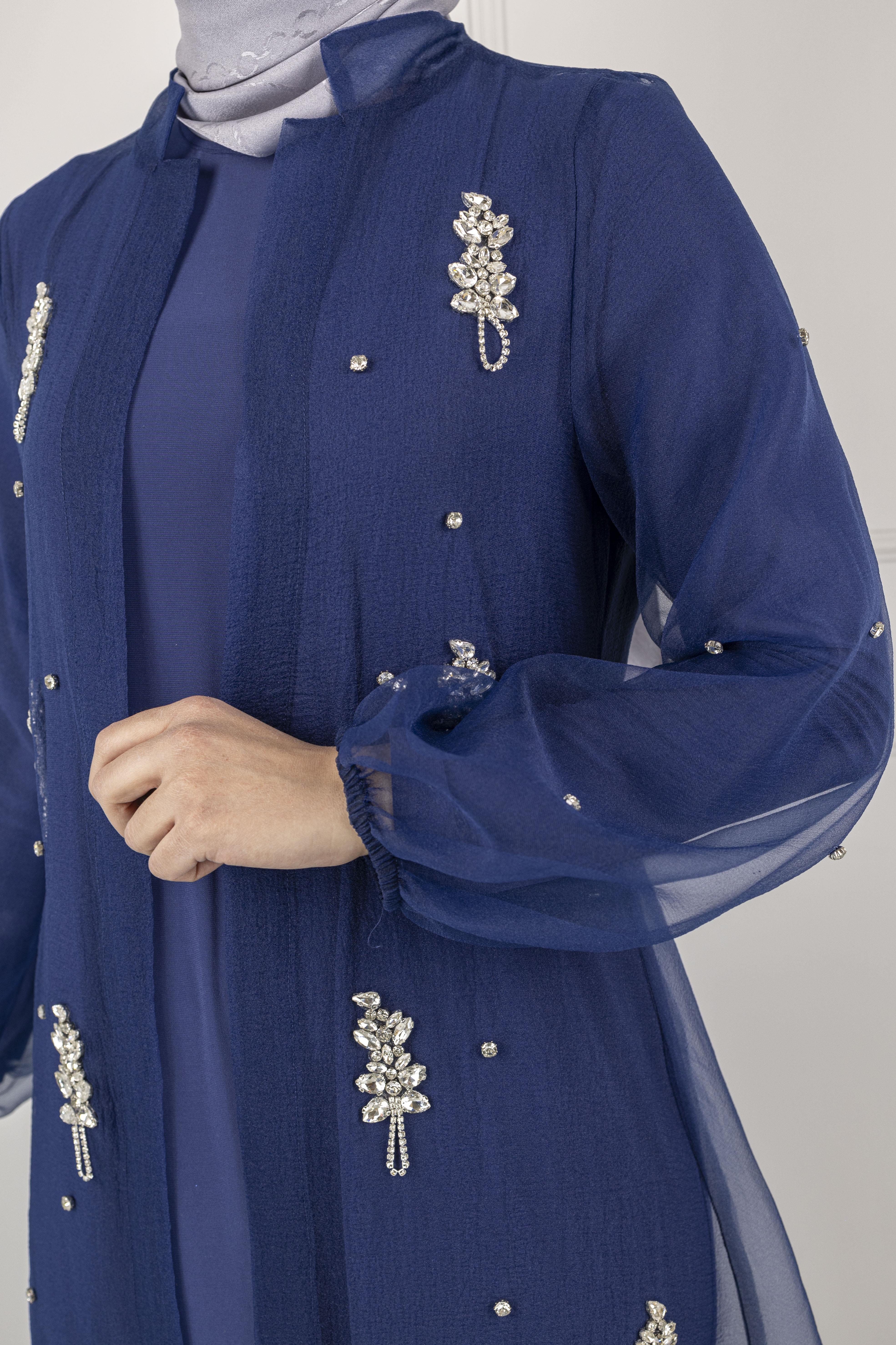 Orhan Store Abayalı Takım Lacivert OTW2415