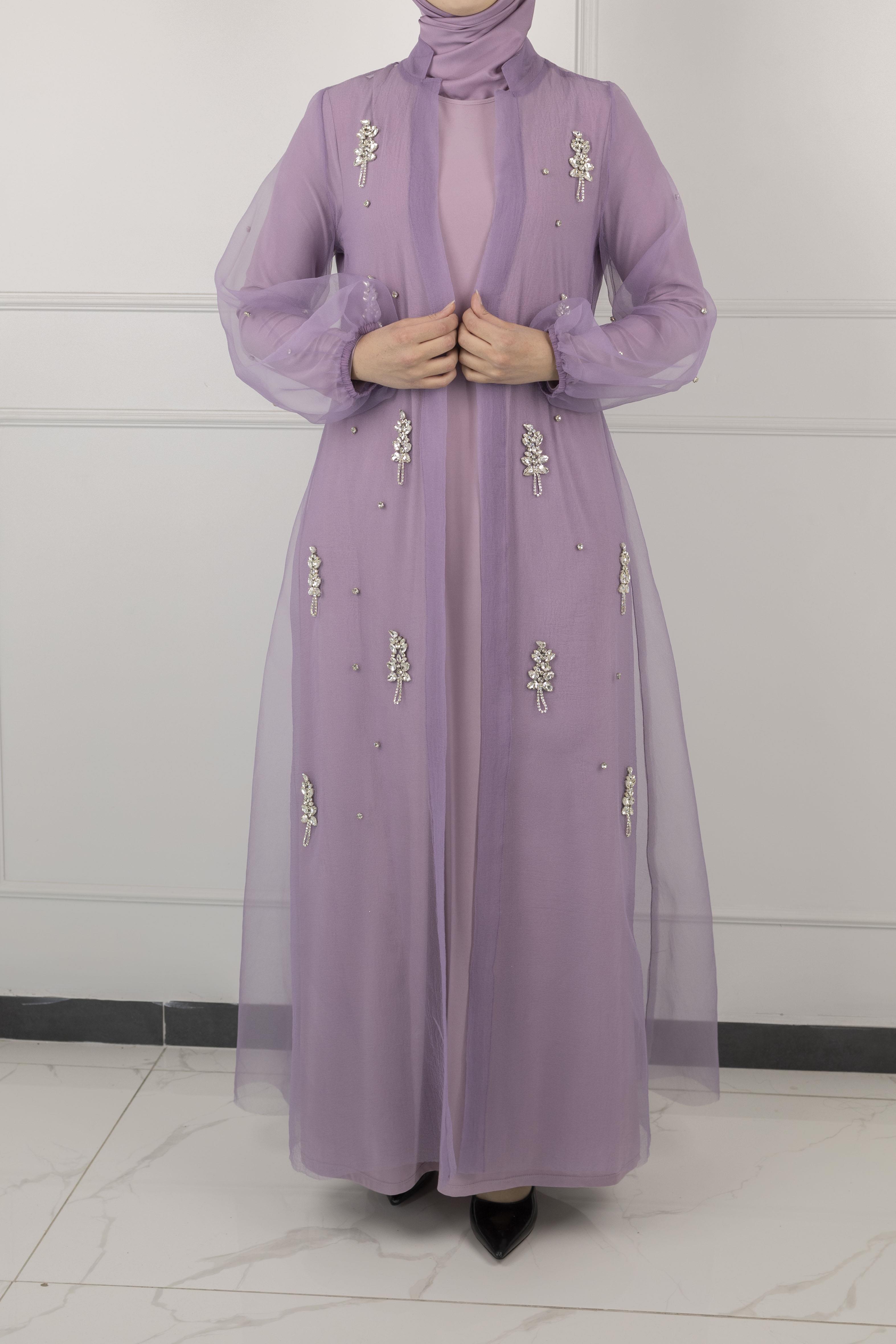 Orhan Store Abayalı Takım Lila OTW2415