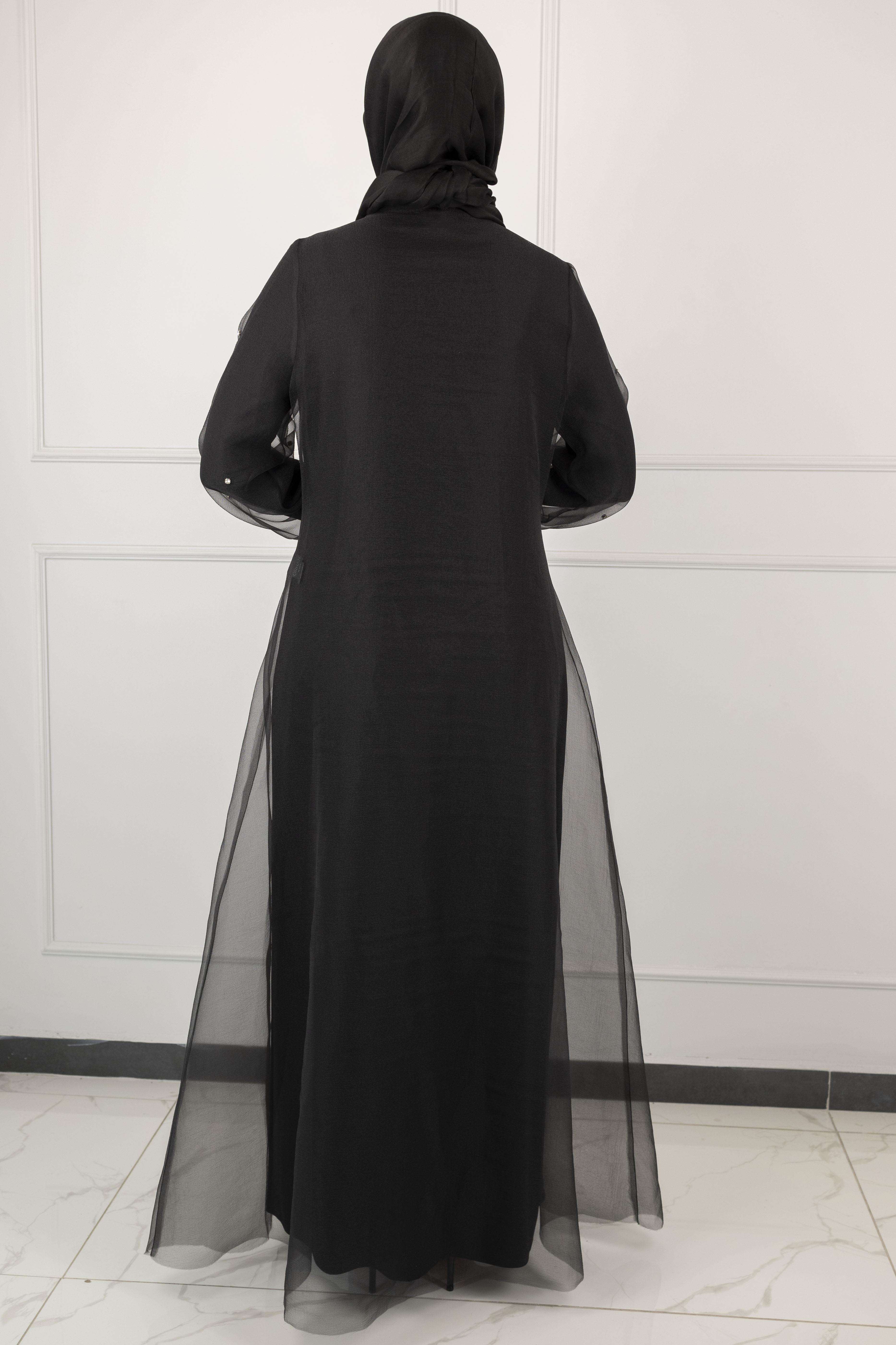 Orhan Store Abayalı Takım Siyah OTW2415