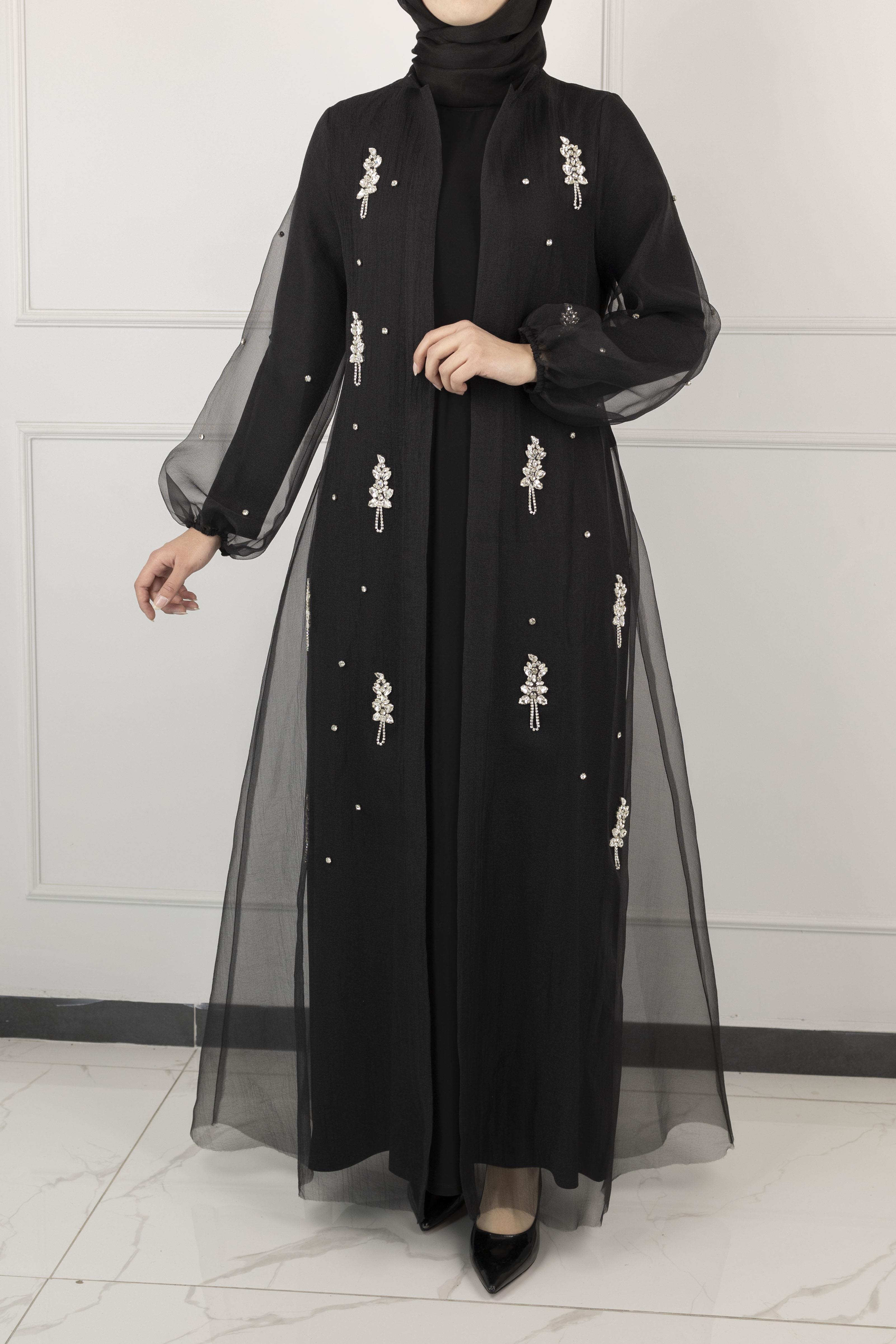 Orhan Store Abayalı Takım Siyah OTW2415