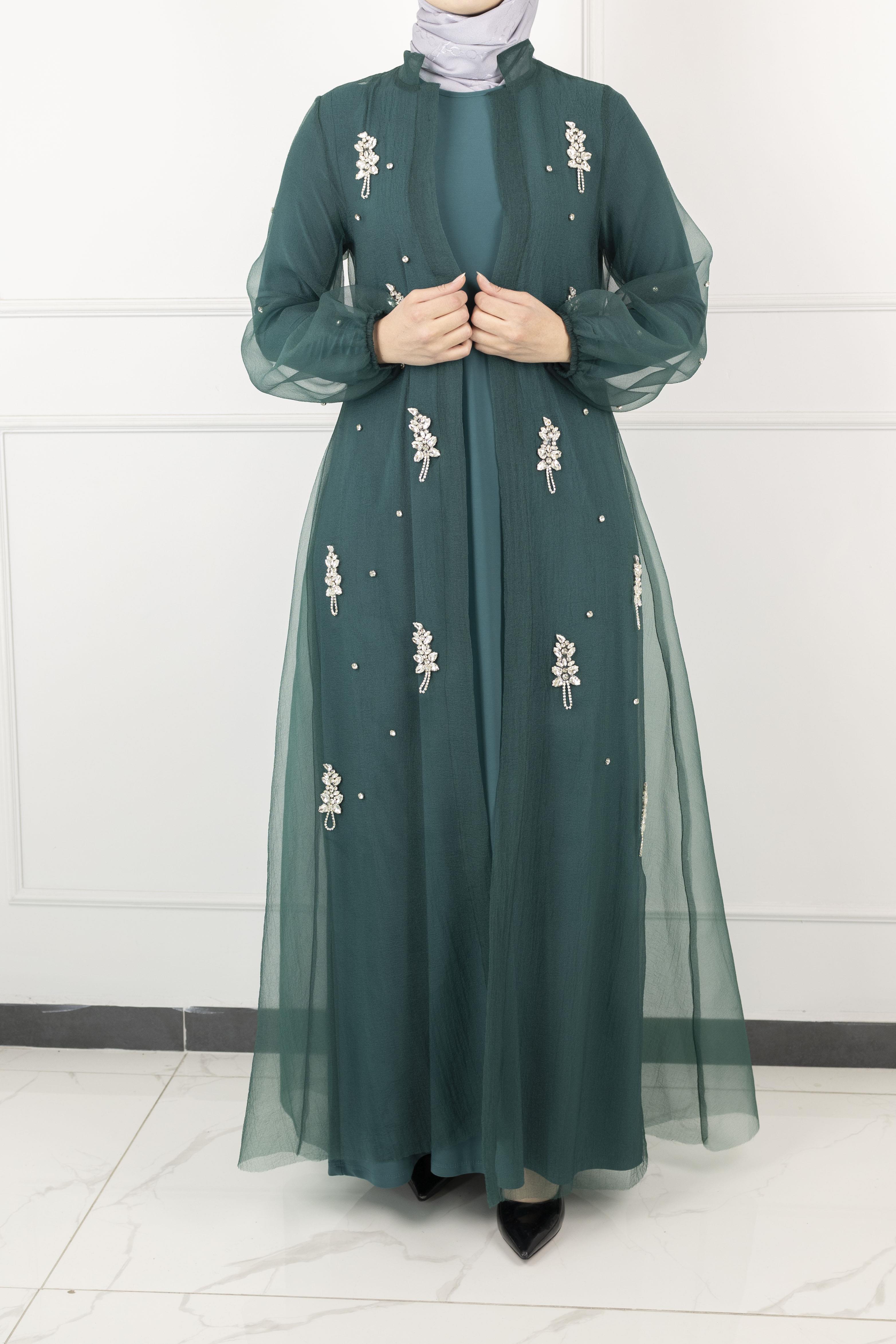 Orhan Store Abayalı Takım Zümrüt OTW2415