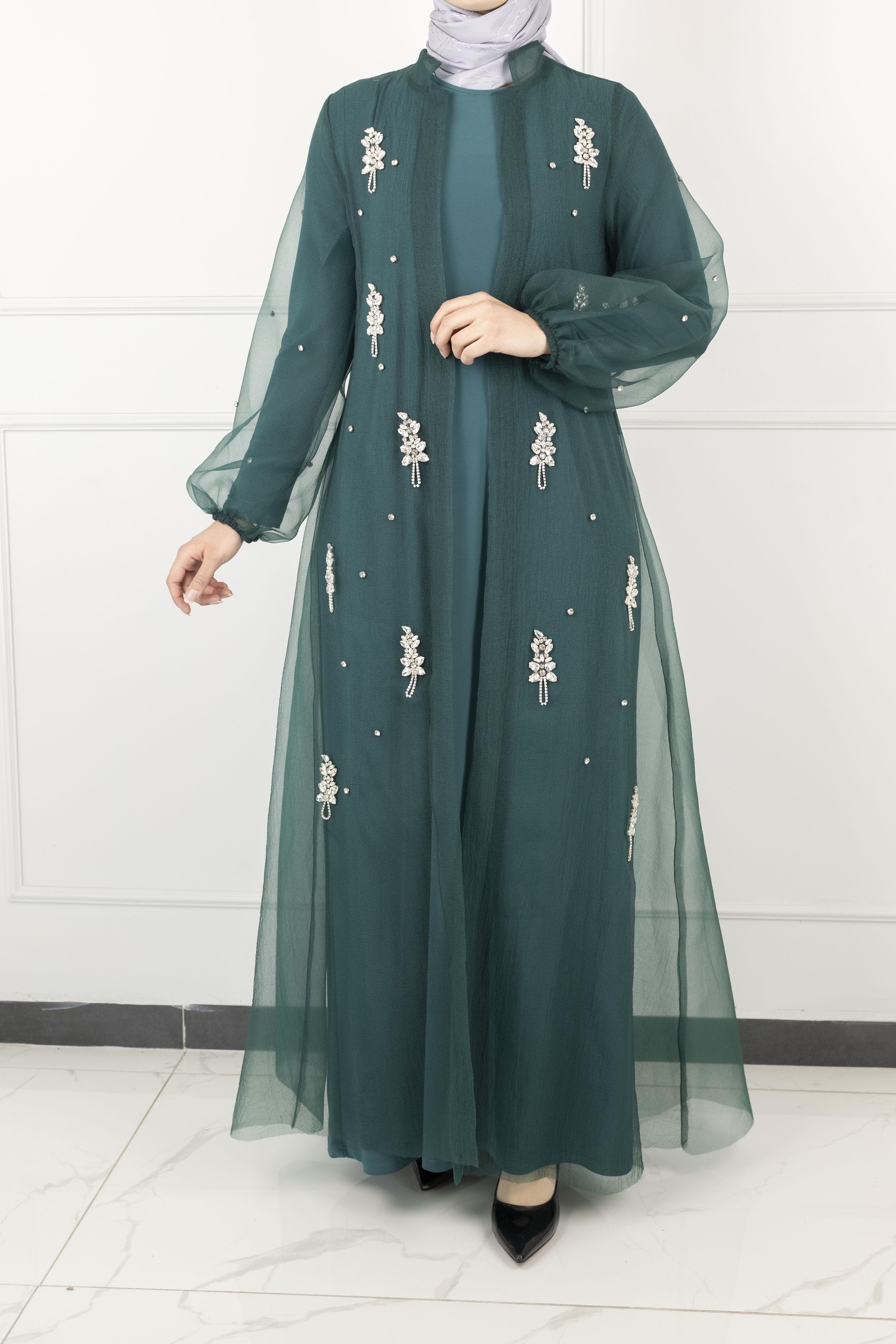 Orhan Store Abayalı Takım Zümrüt OTW2415