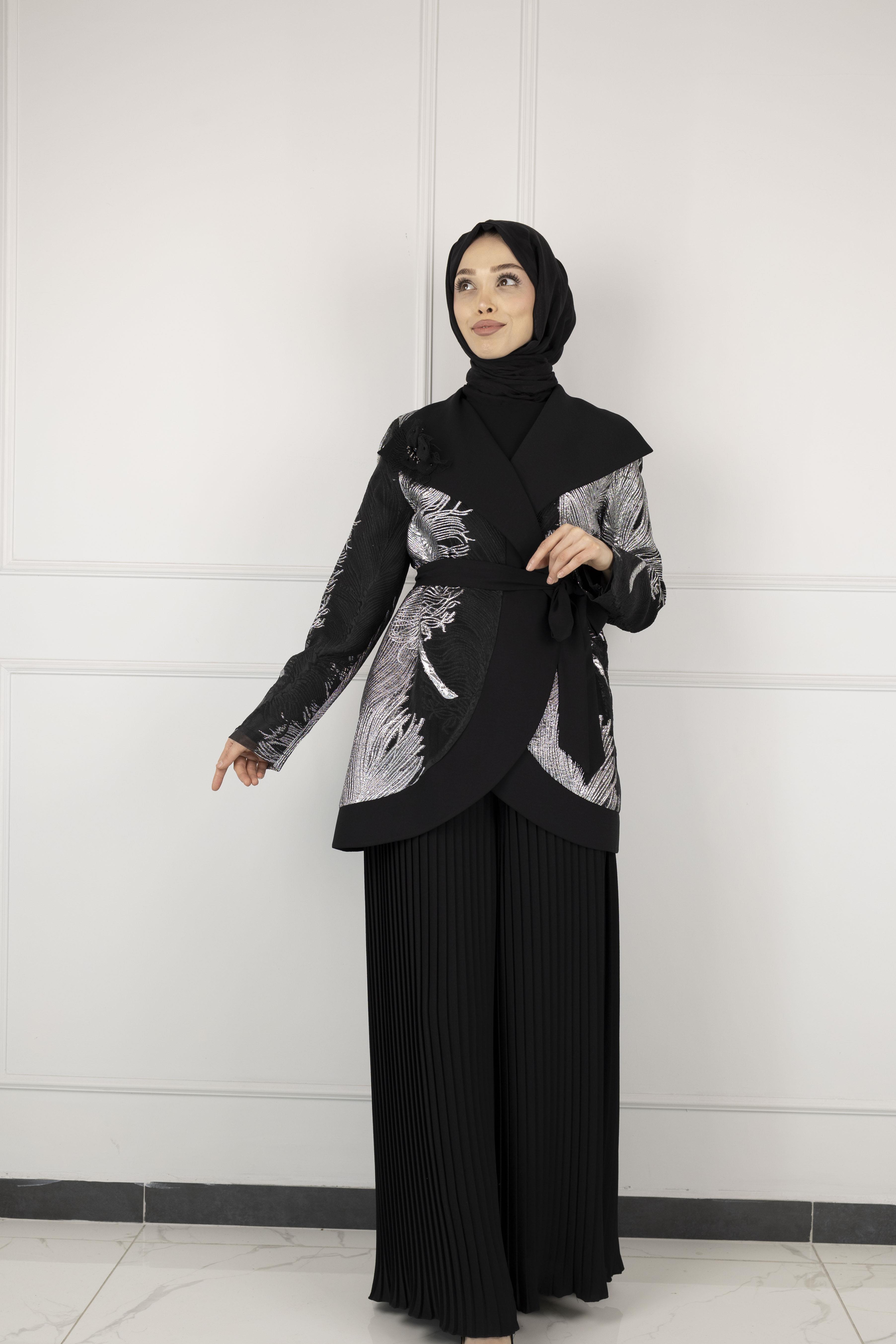 Orhan Store Abiye Pantolonlu Takım Siyah OTW2013