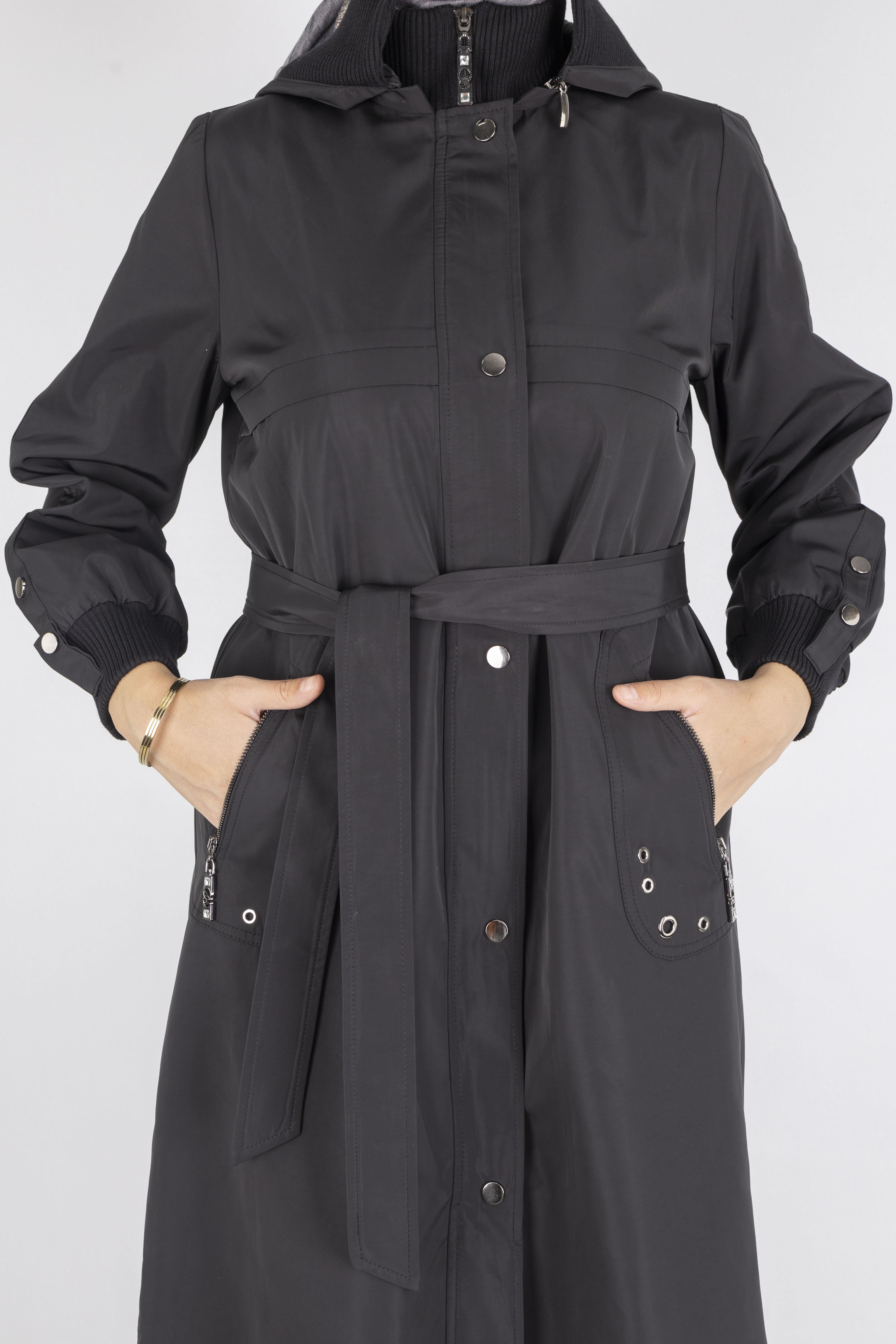 Orhan Store Astarlı Yağmurluk Siyah OTW1583