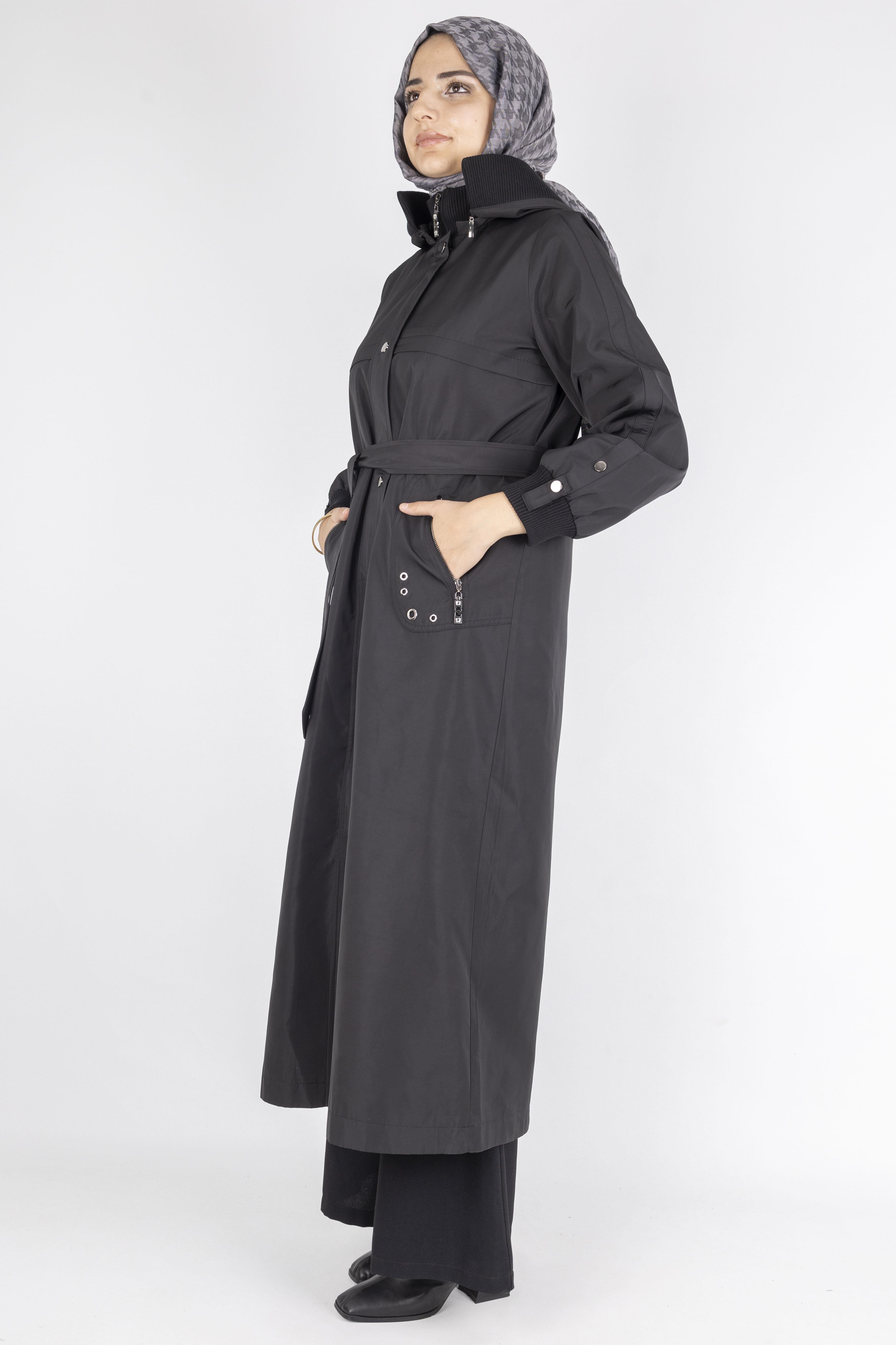 Orhan Store Astarlı Yağmurluk Siyah OTW1583