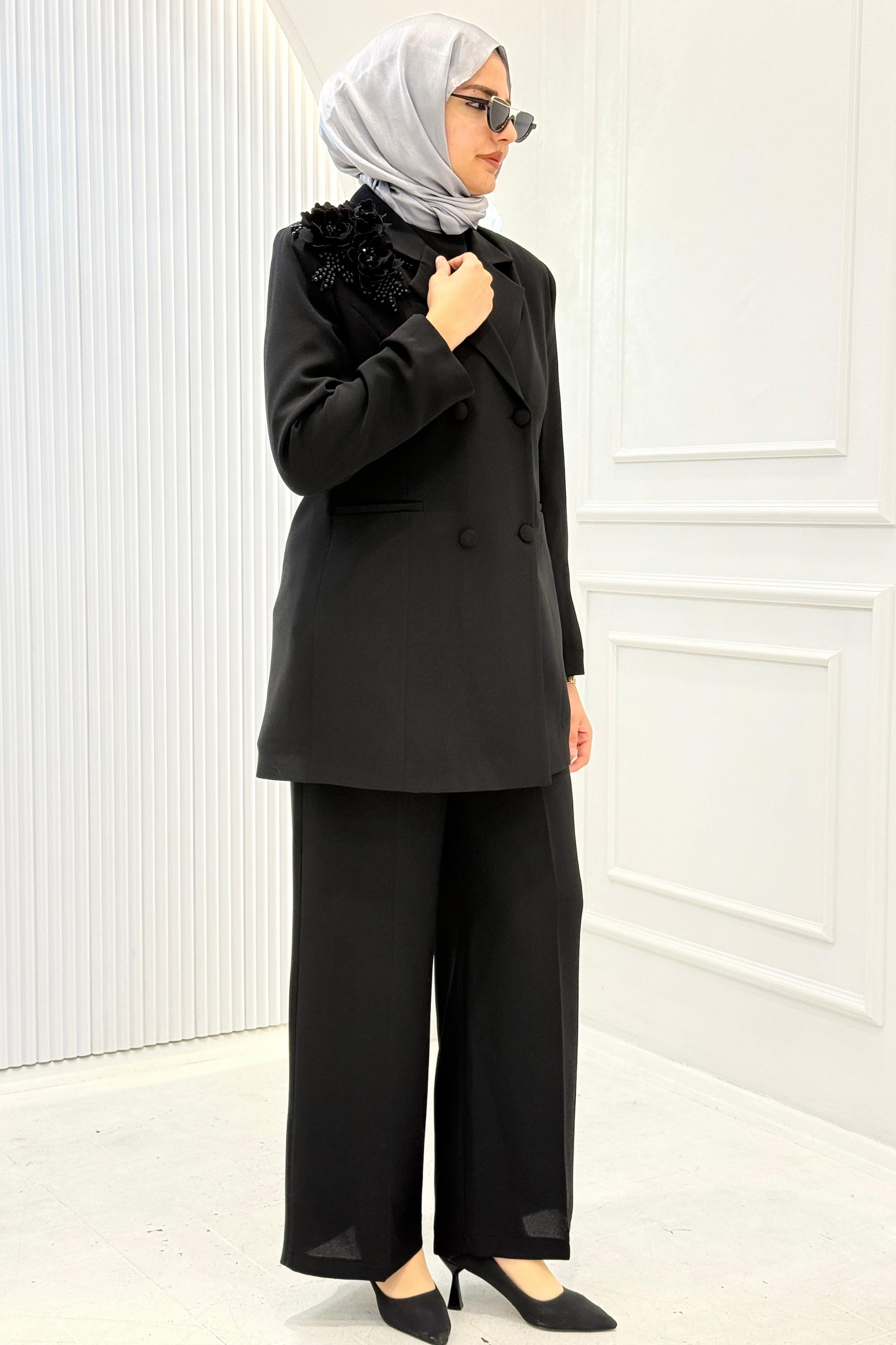 Orhan Store Blazer Ceketli Pantolon Takım Siyah OTW2836