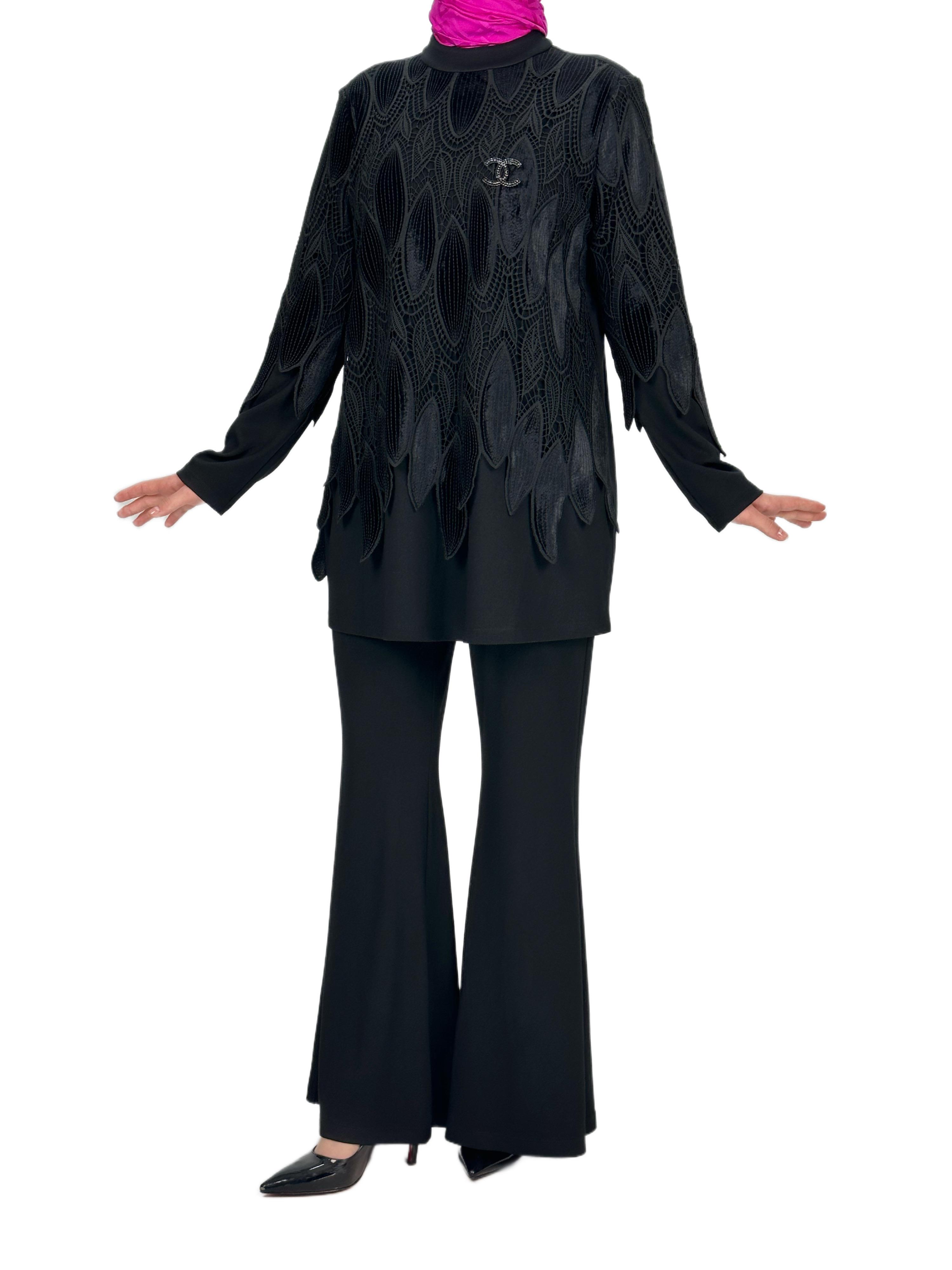 Orhan Store Çelik Örme Pantolonlu Takım Siyah OTW1882