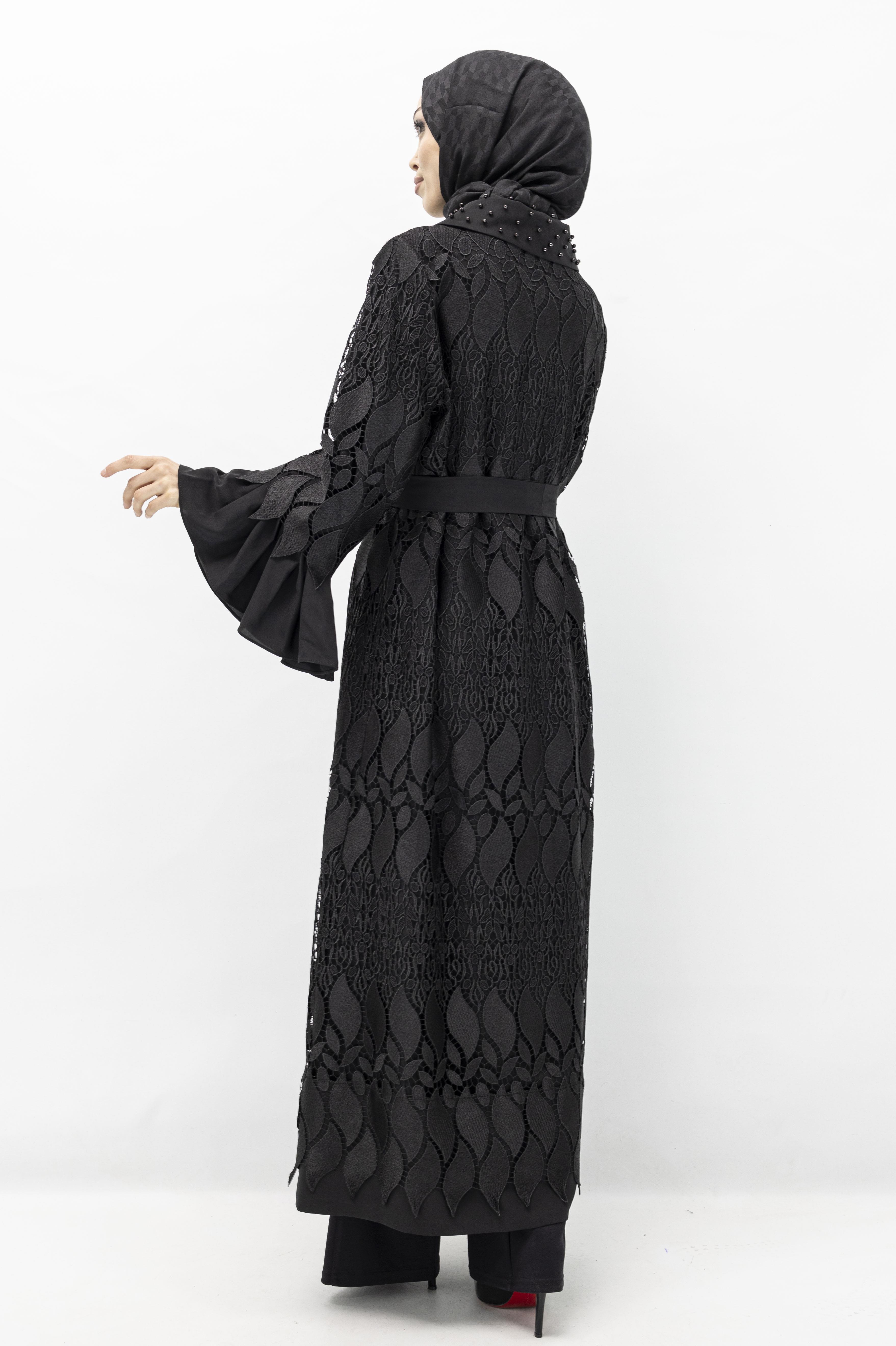 Orhan Store Dantel Şık Kap Siyah OTW1210