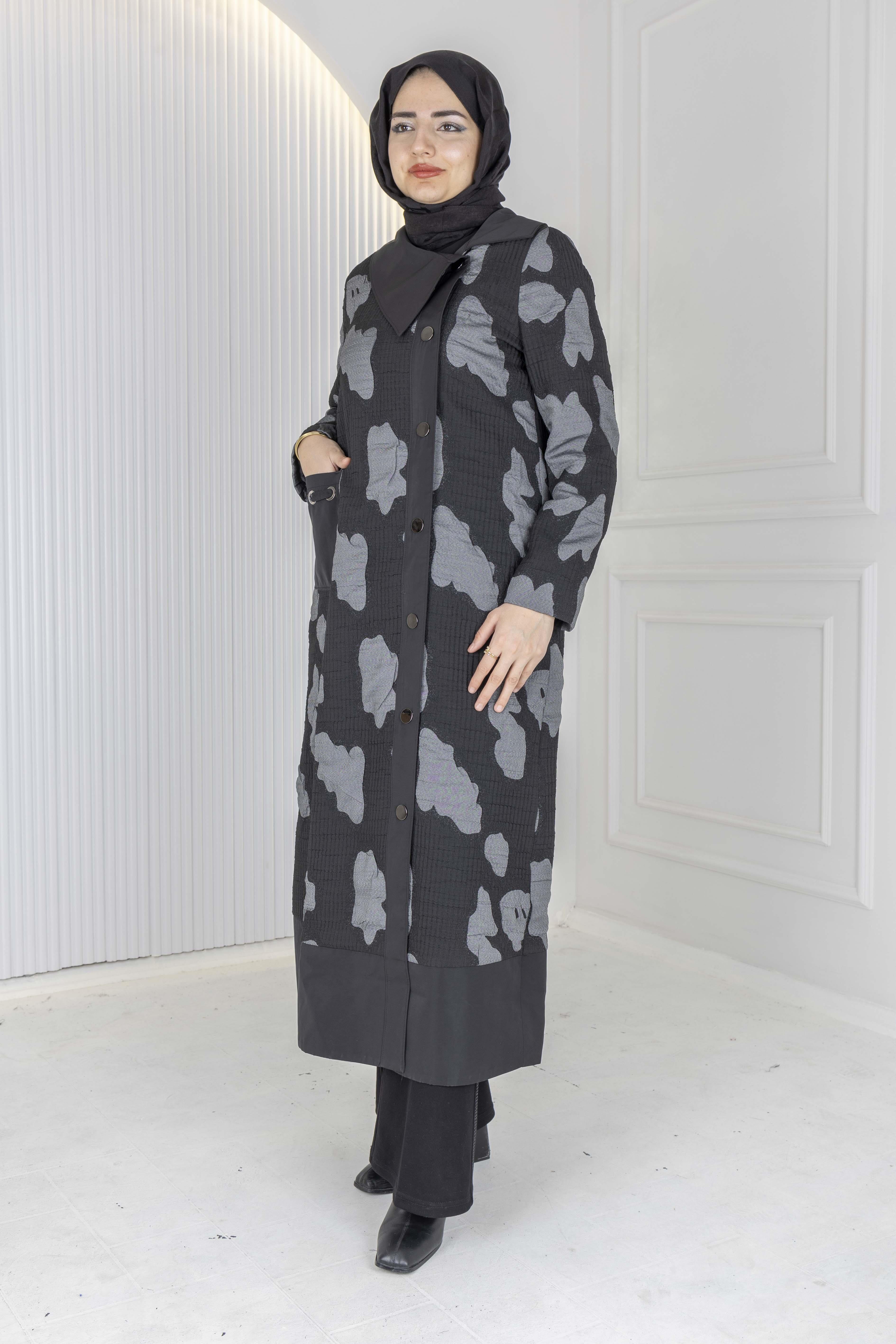 Orhan Store Desenli Kap Siyah-Gri OTW1606