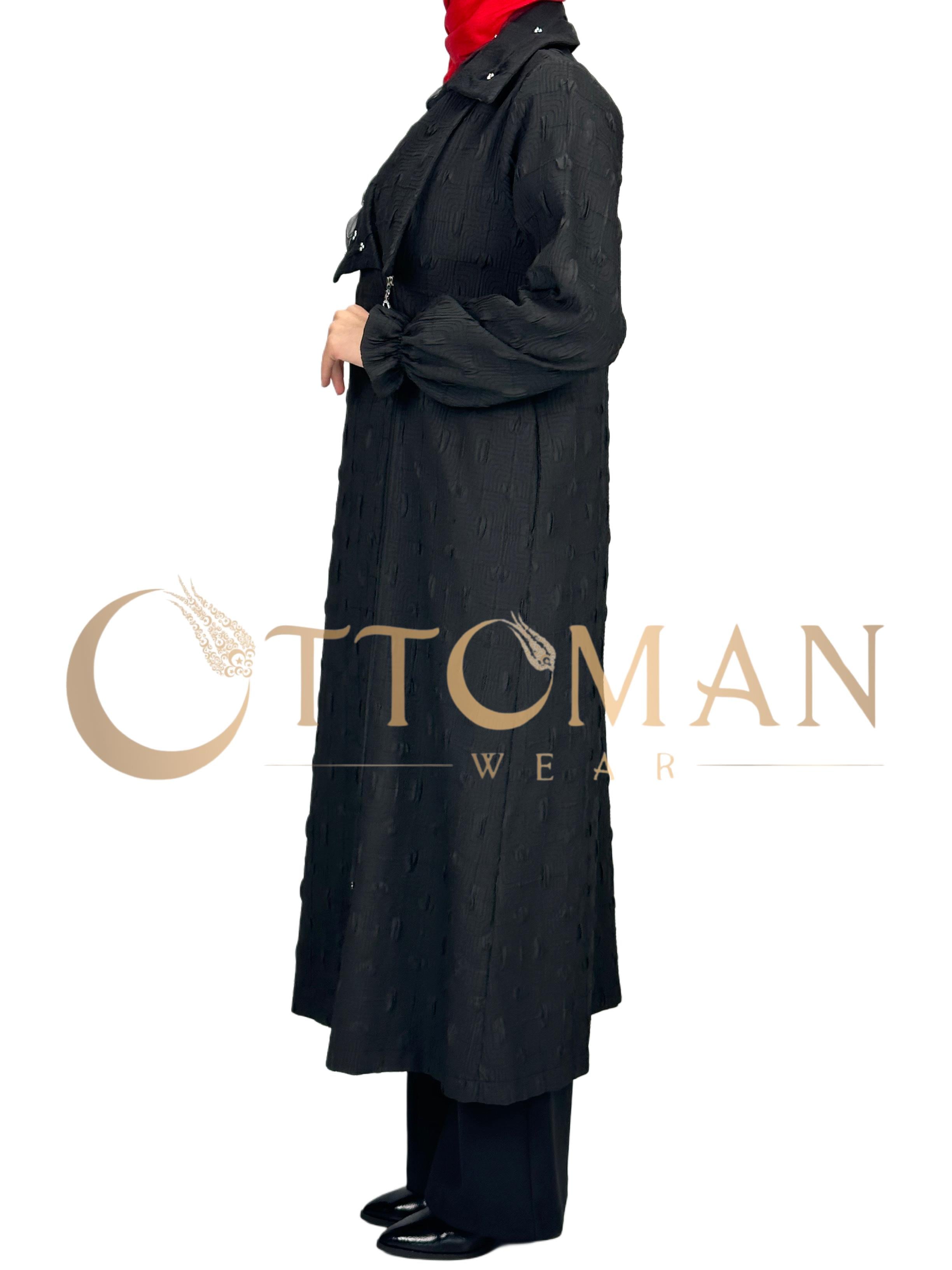 Orhan Store İnci Detaylı Kap Siyah OTW1435