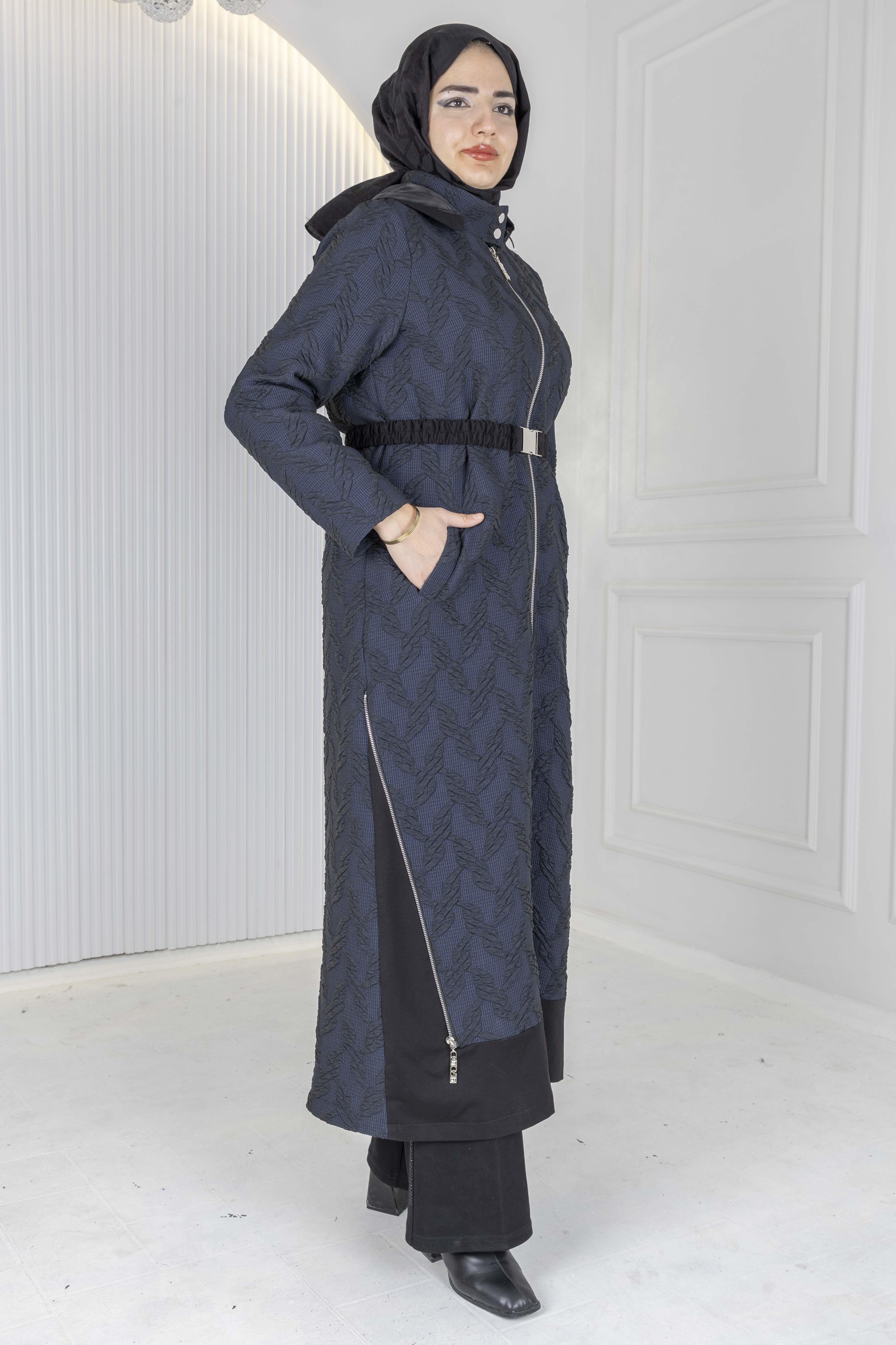 Orhan Store Jakar Dokulu Uzun Kap Lacivert OTW1621