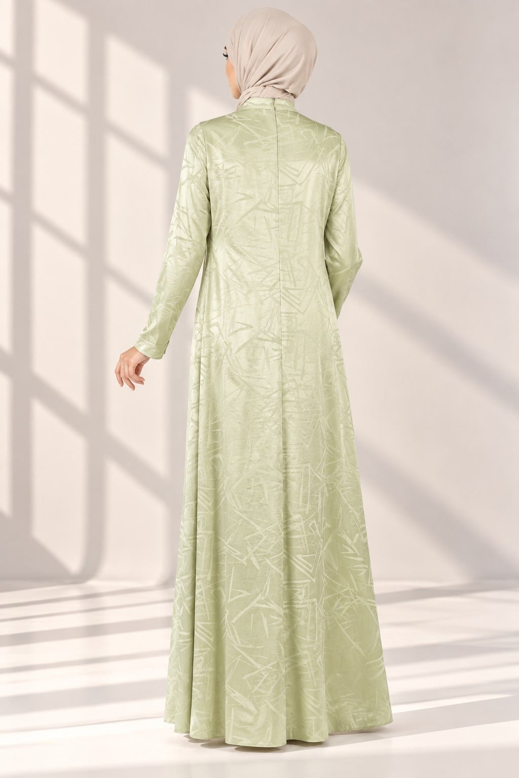 Orhan Store Jakar Kumaş Elbise Mint OTW1558