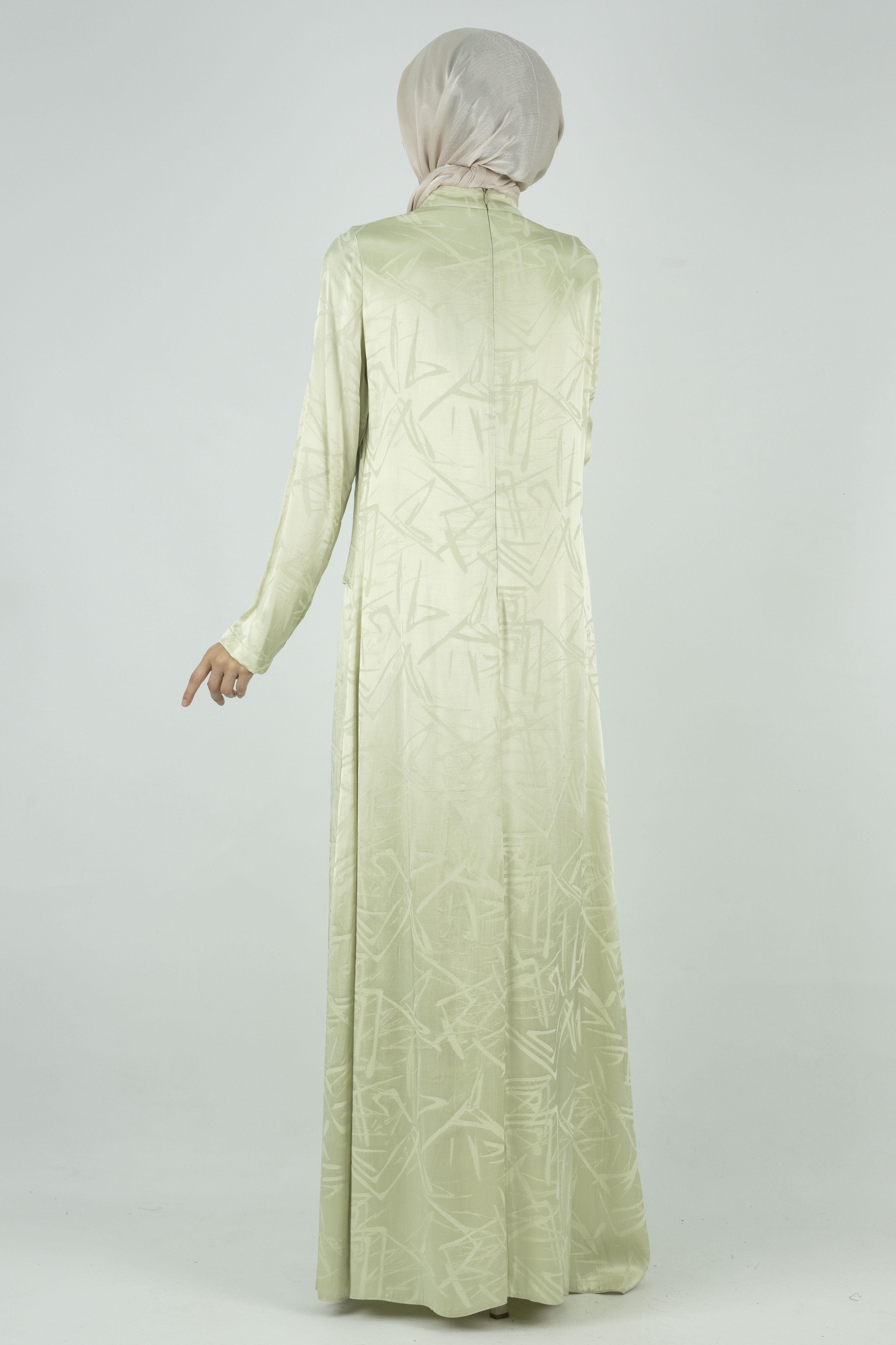Orhan Store Jakar Kumaş Elbise Mint OTW1558