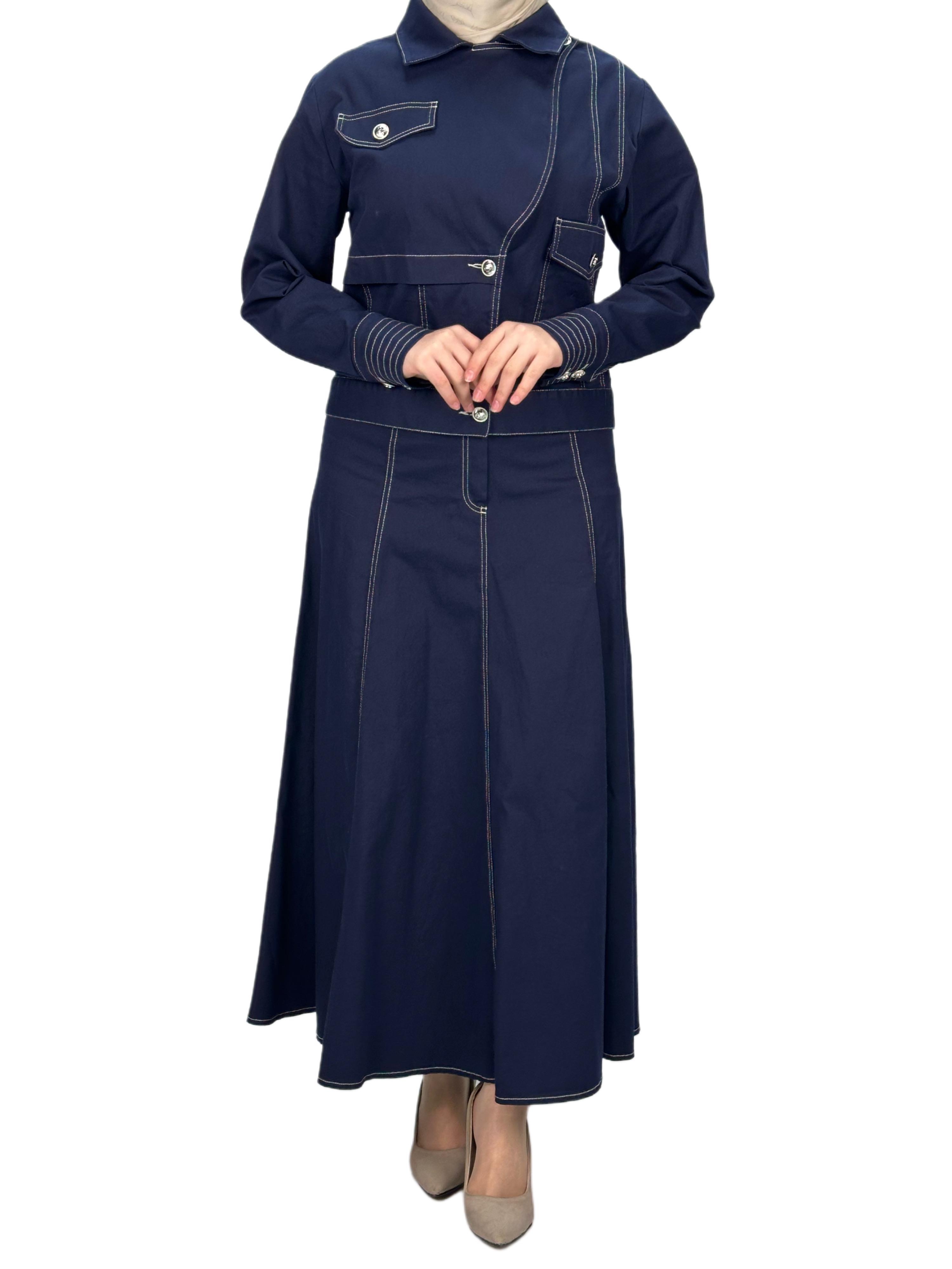 Orhan Store Kot Etekli Takım Lacivert OTW2292