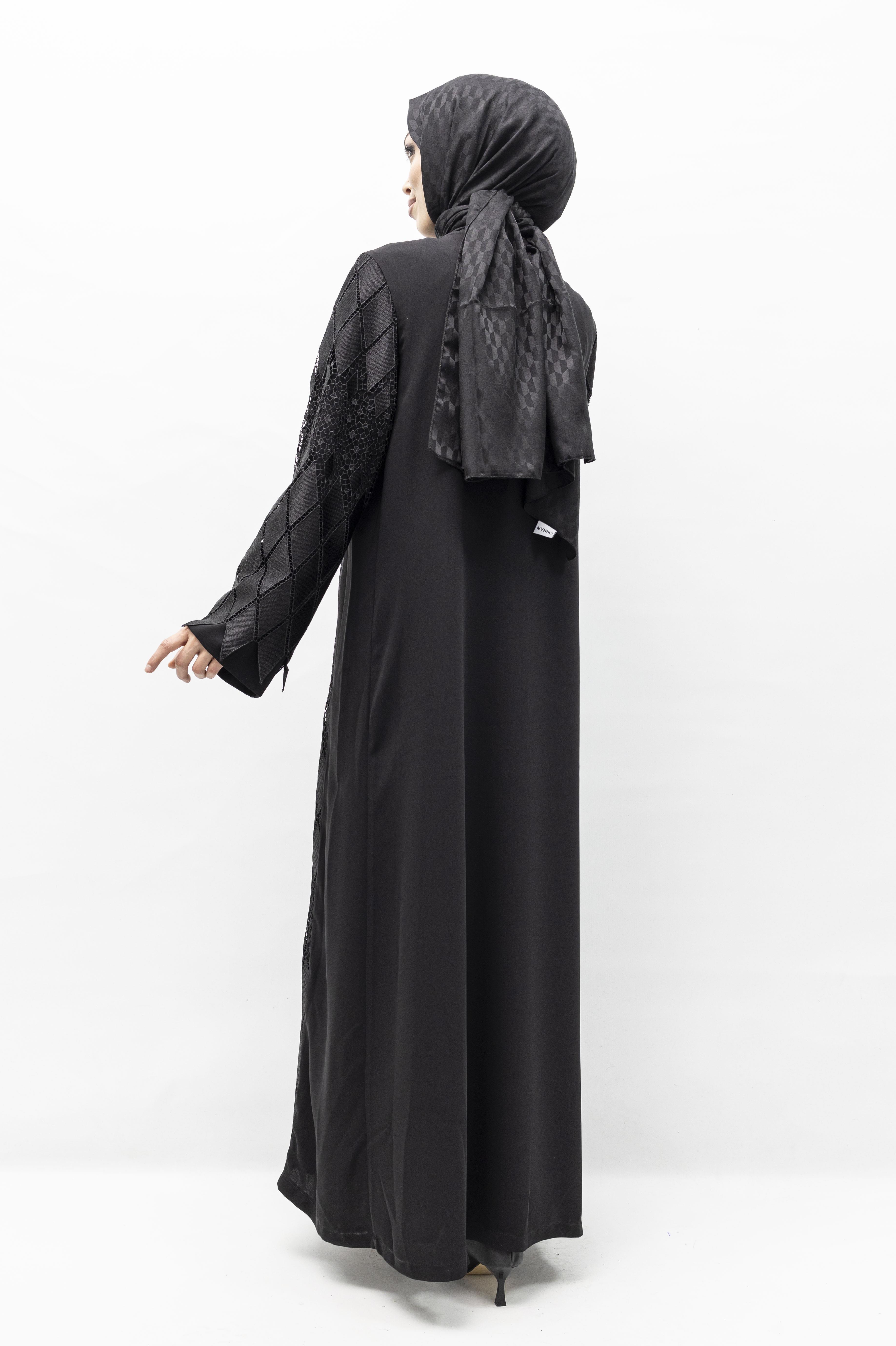 Orhan Store Küpürlü Ferace Siyah OTW1172