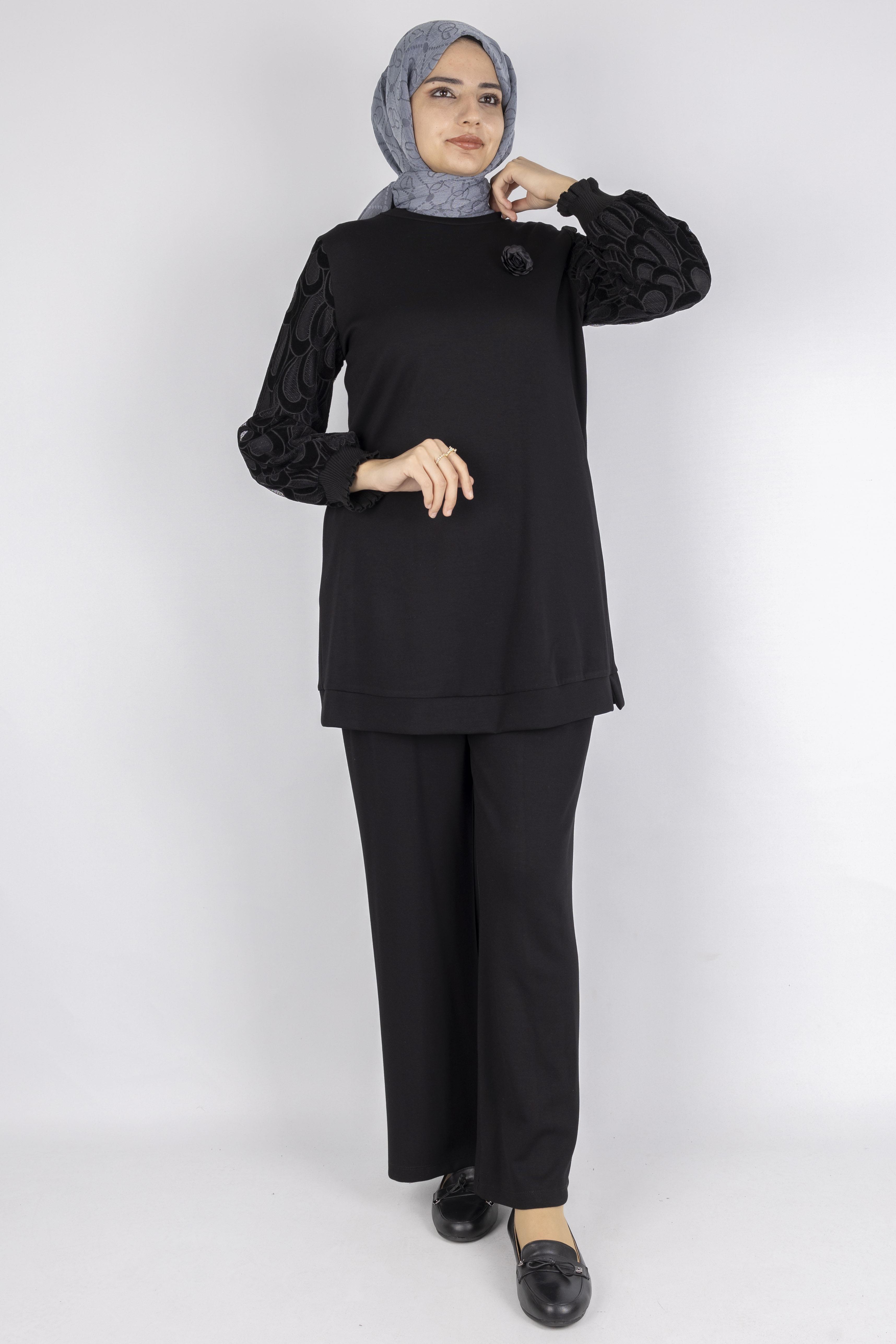 Orhan Store Pantolonlu Takım Siyah OTW2205
