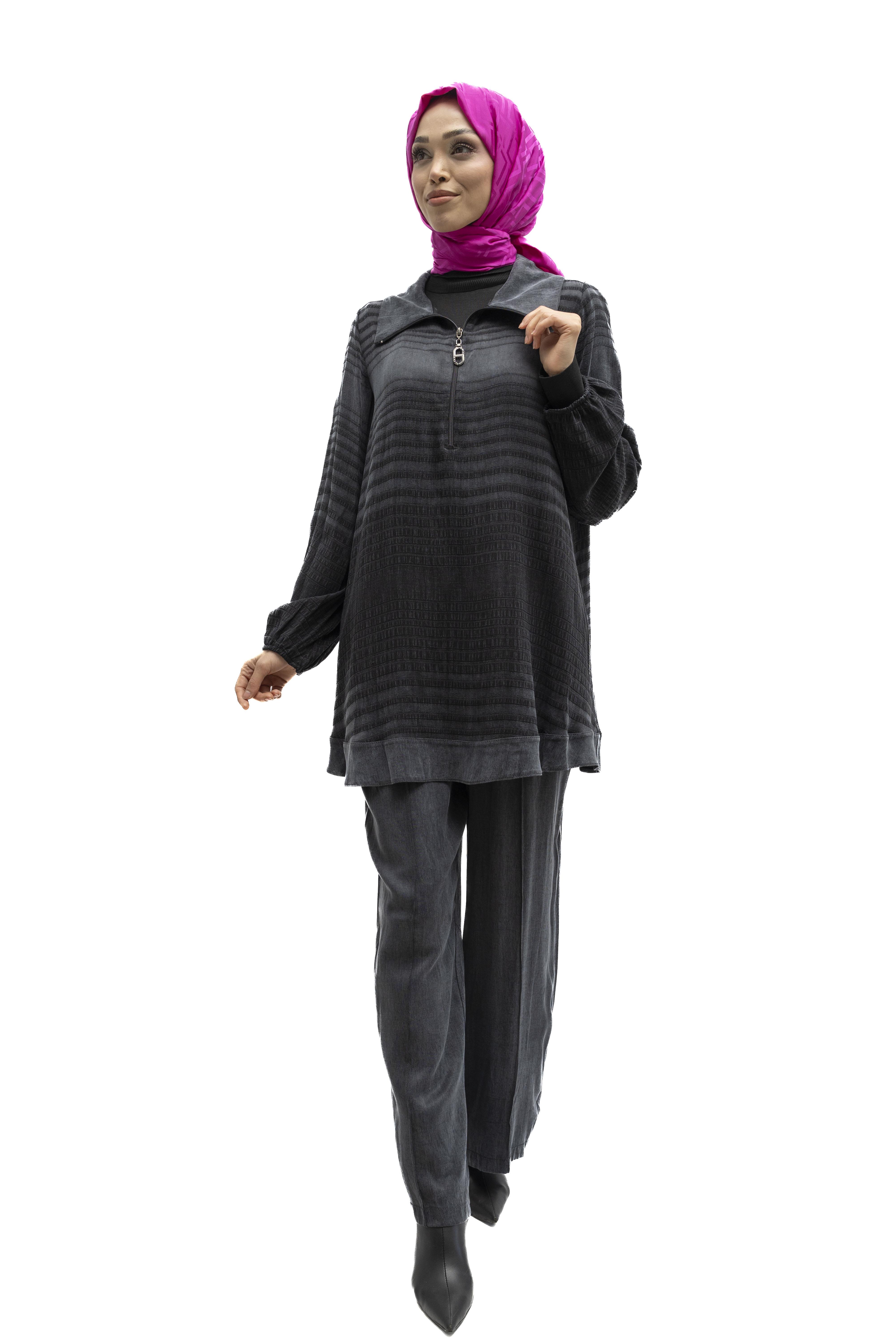 Orhan Store Pantolonlu Takım Siyah OTW2161