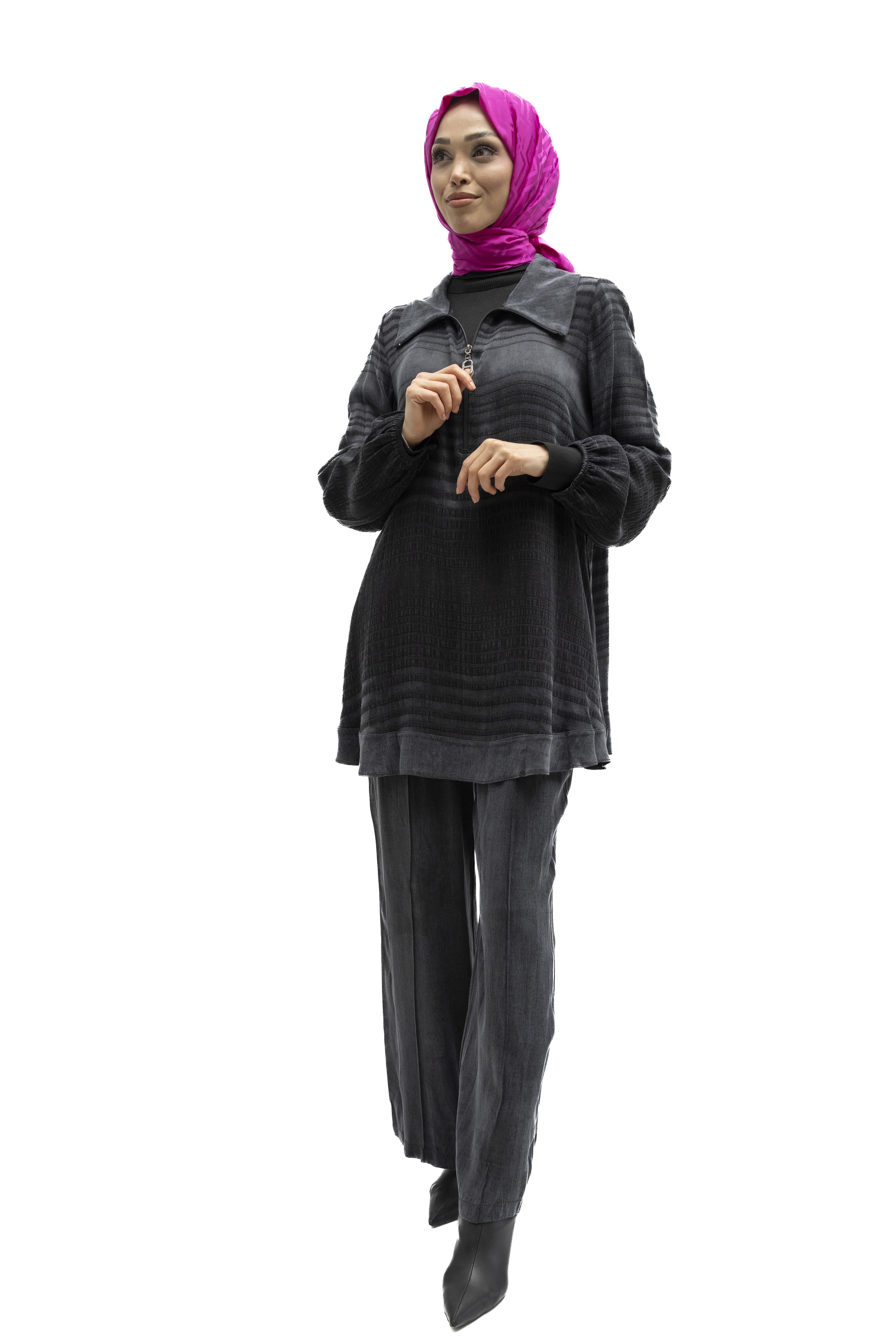 Orhan Store Pantolonlu Takım Siyah OTW2161