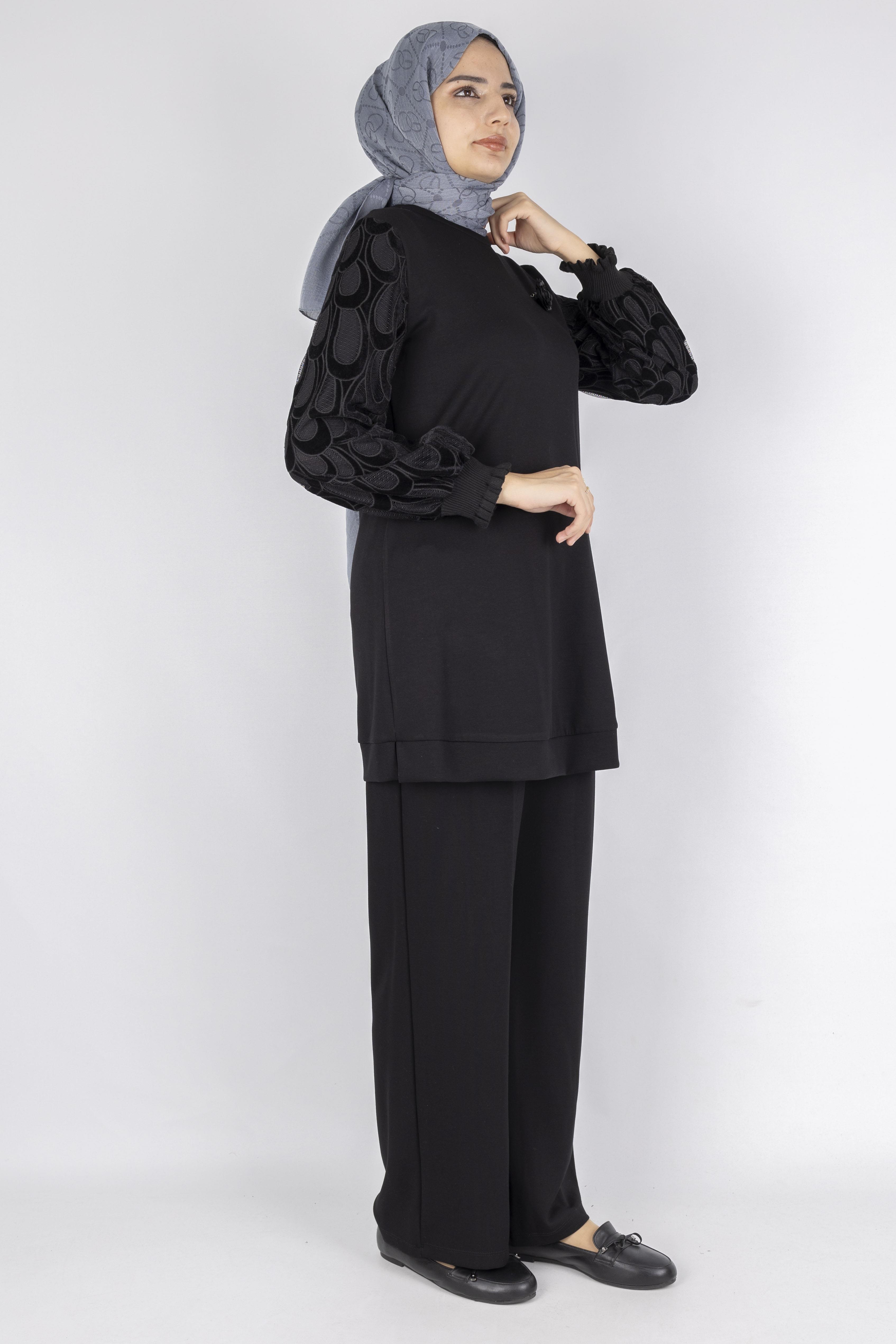 Orhan Store Pantolonlu Takım Siyah OTW2205