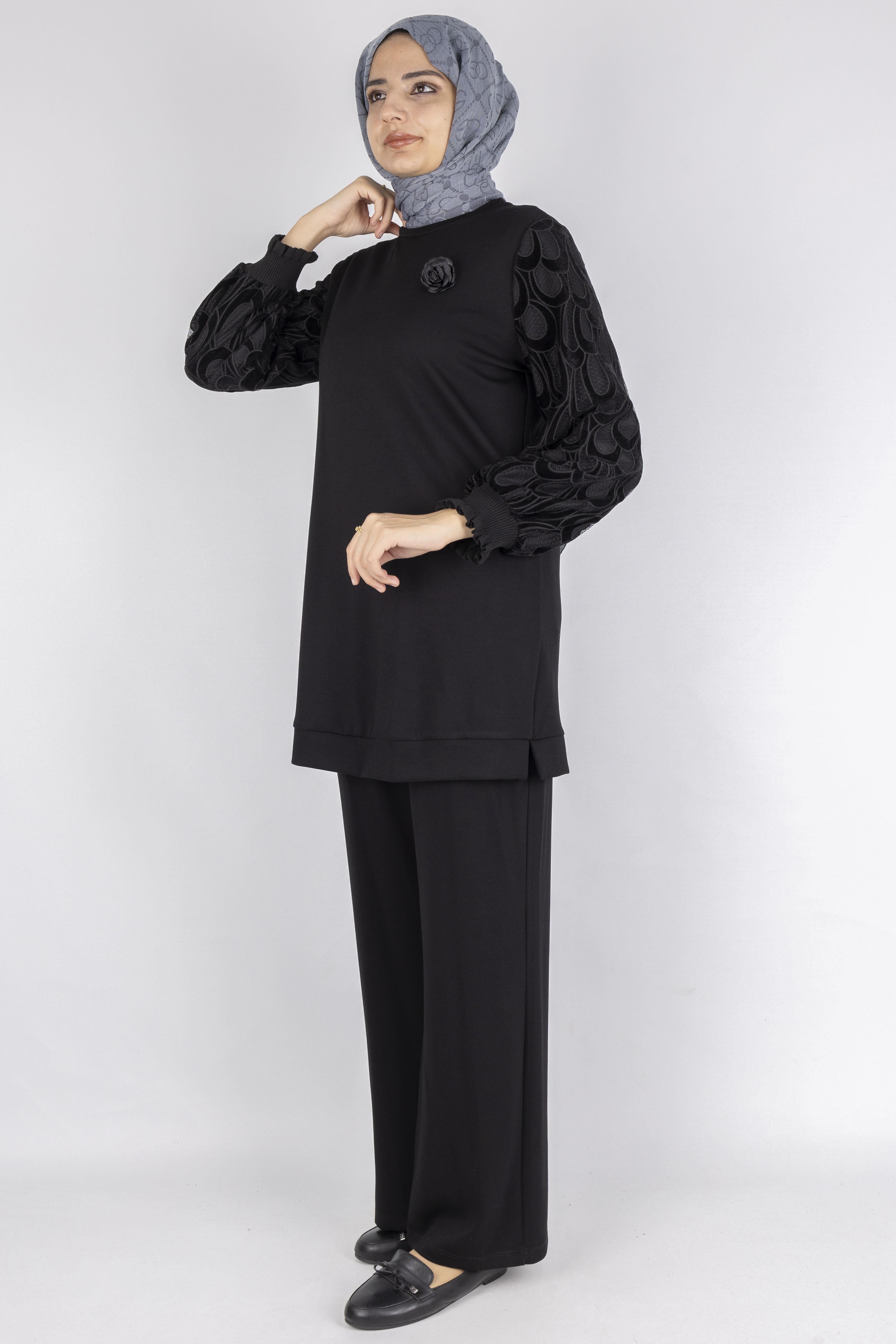 Orhan Store Pantolonlu Takım Siyah OTW2205