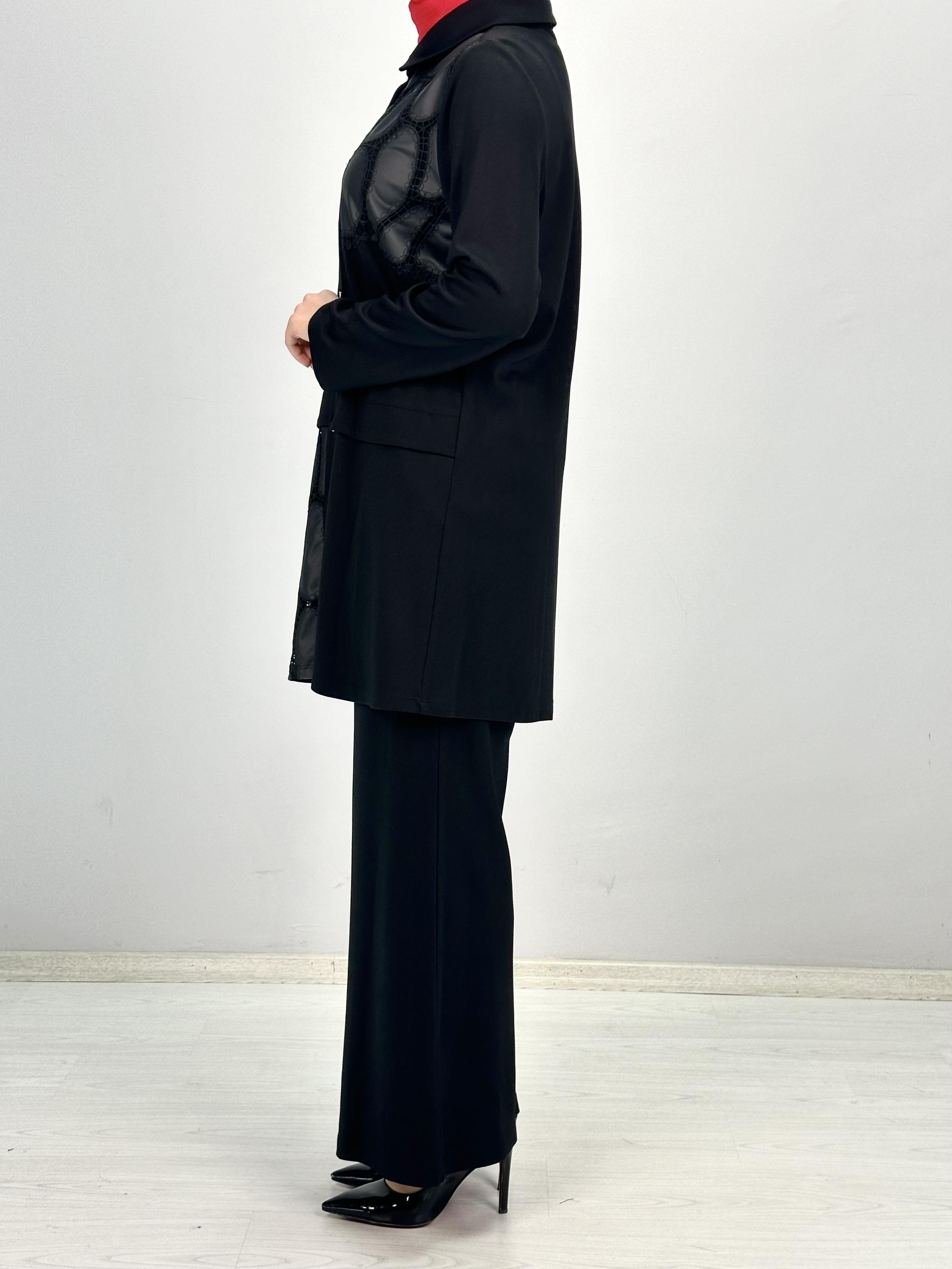 Orhan Store Pantolonlu Takım Siyah OTW2248