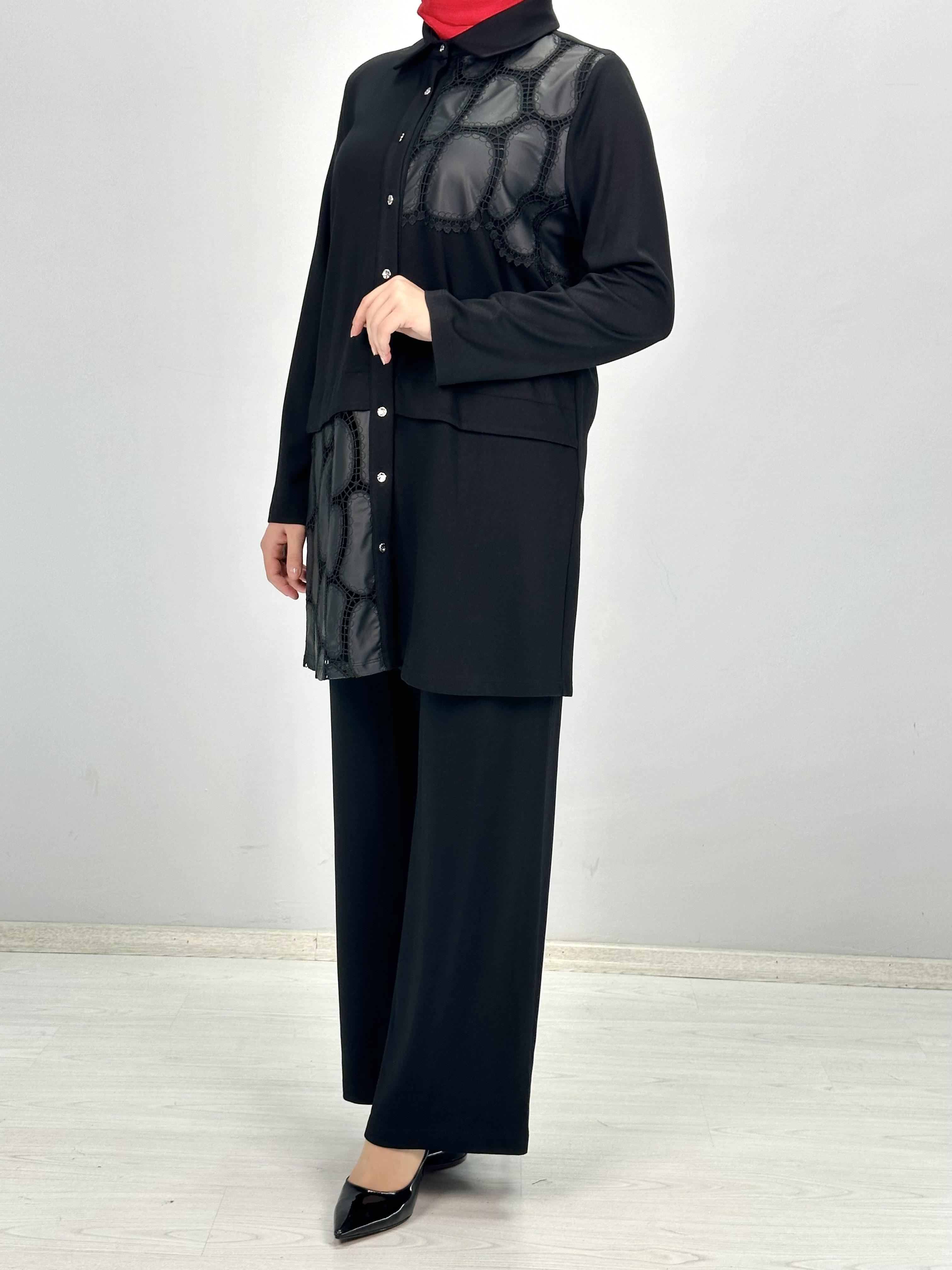 Orhan Store Pantolonlu Takım Siyah OTW2248