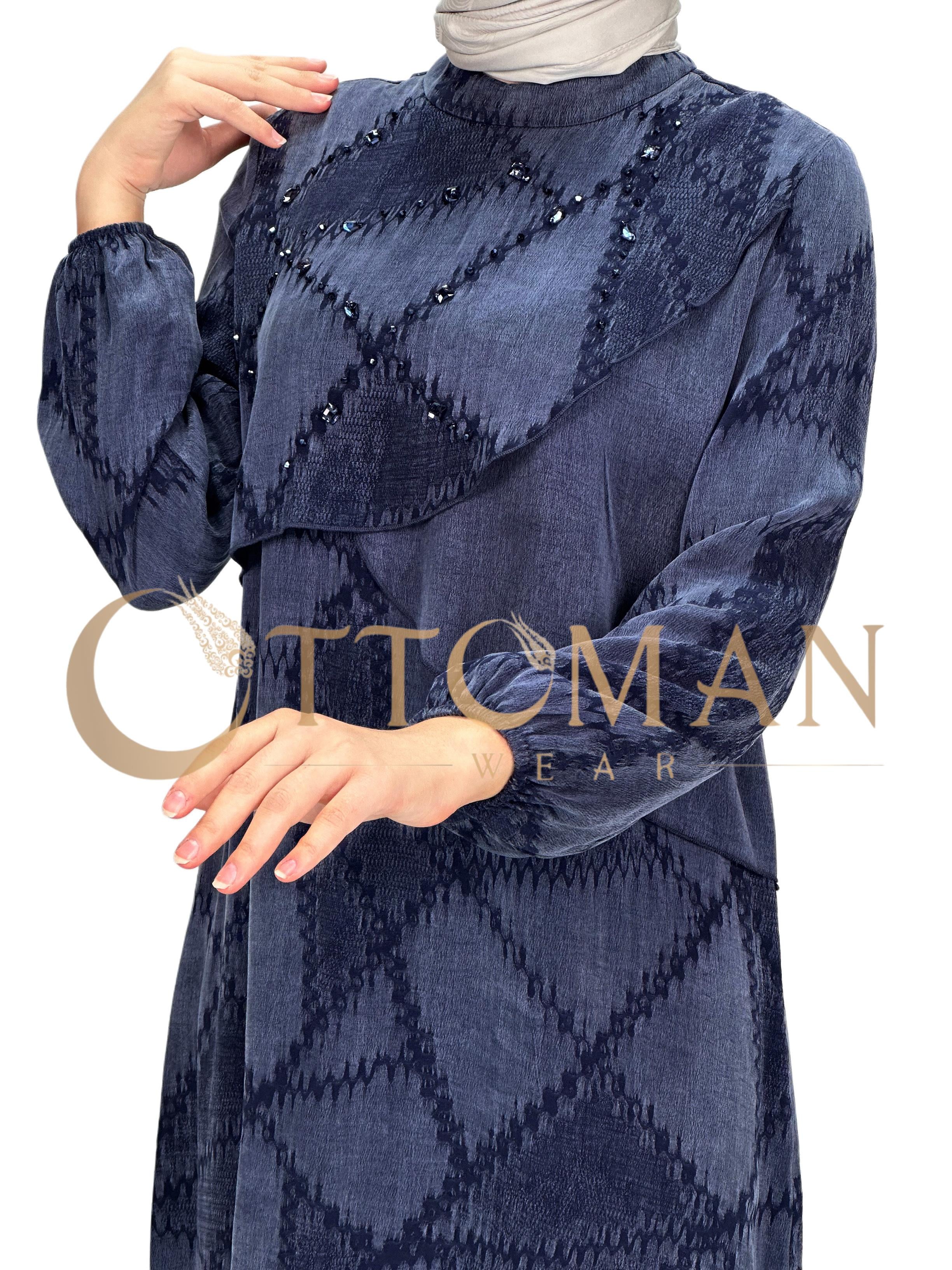 Orhan Store Qupra Pantolonlu Takım Lacivert OTW2233