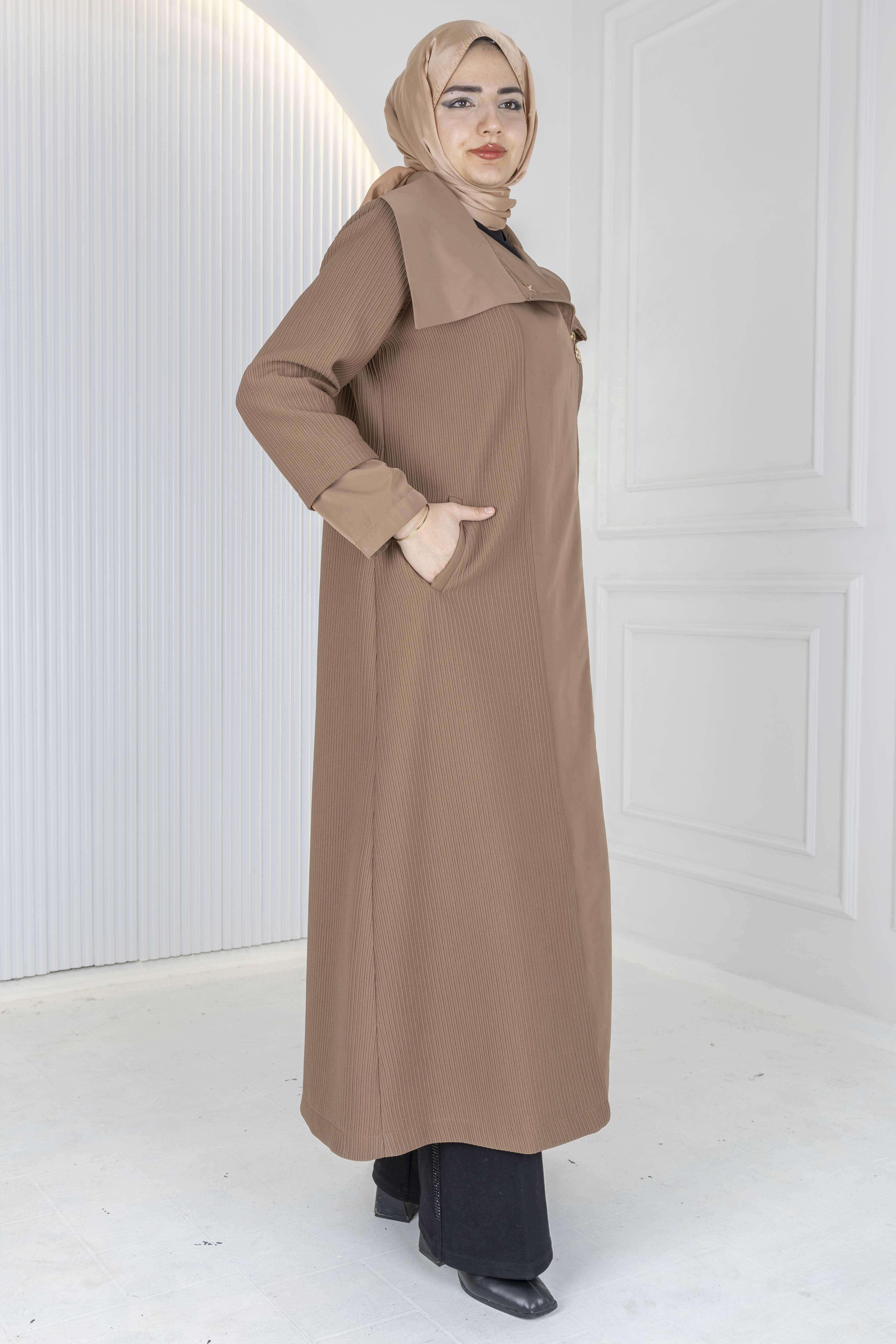 Orhan Store Şal Yaka Mevsimlik Uzun Kap Vizon OTW1584