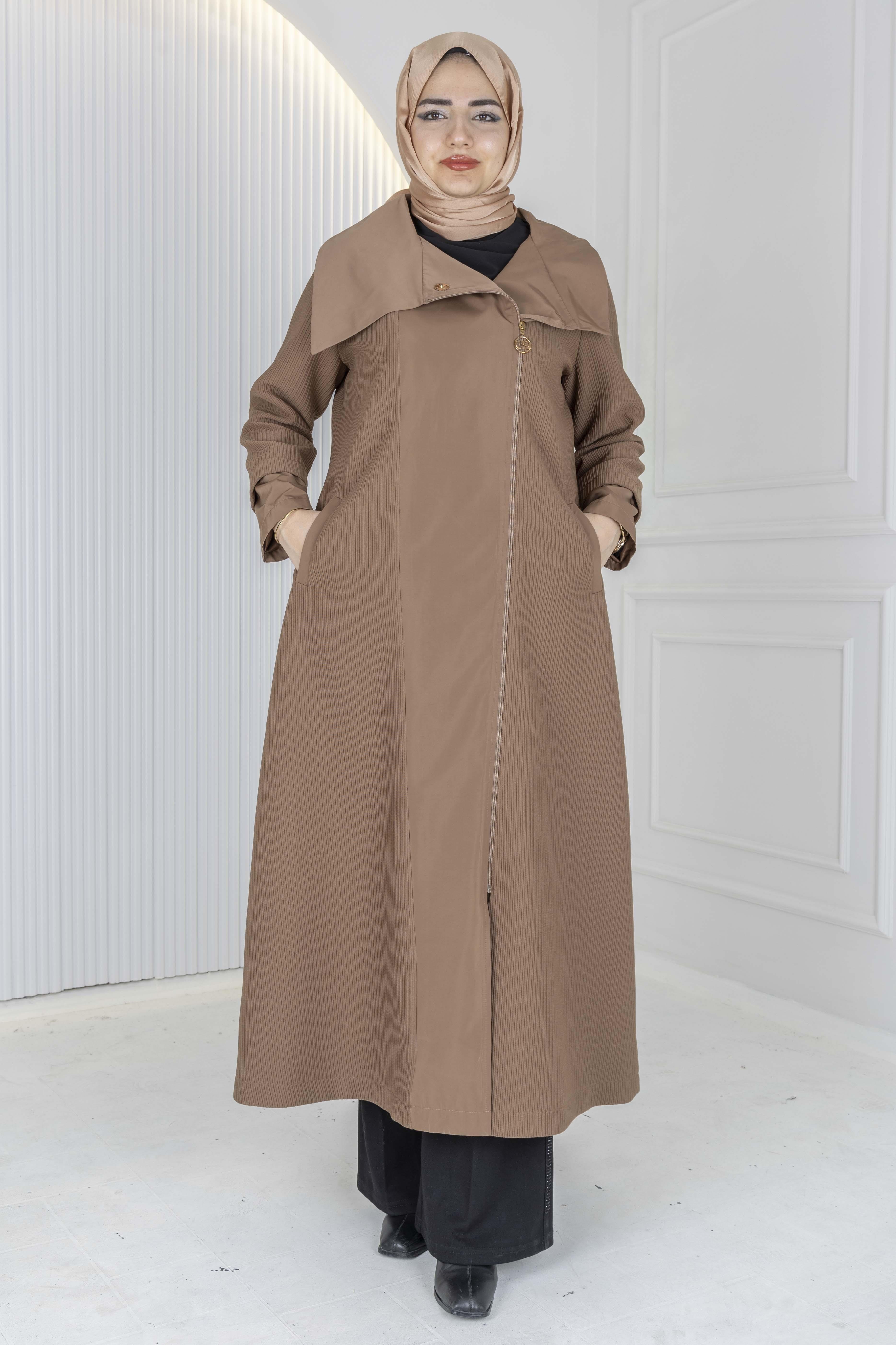 Orhan Store Şal Yaka Mevsimlik Uzun Kap Vizon OTW1584