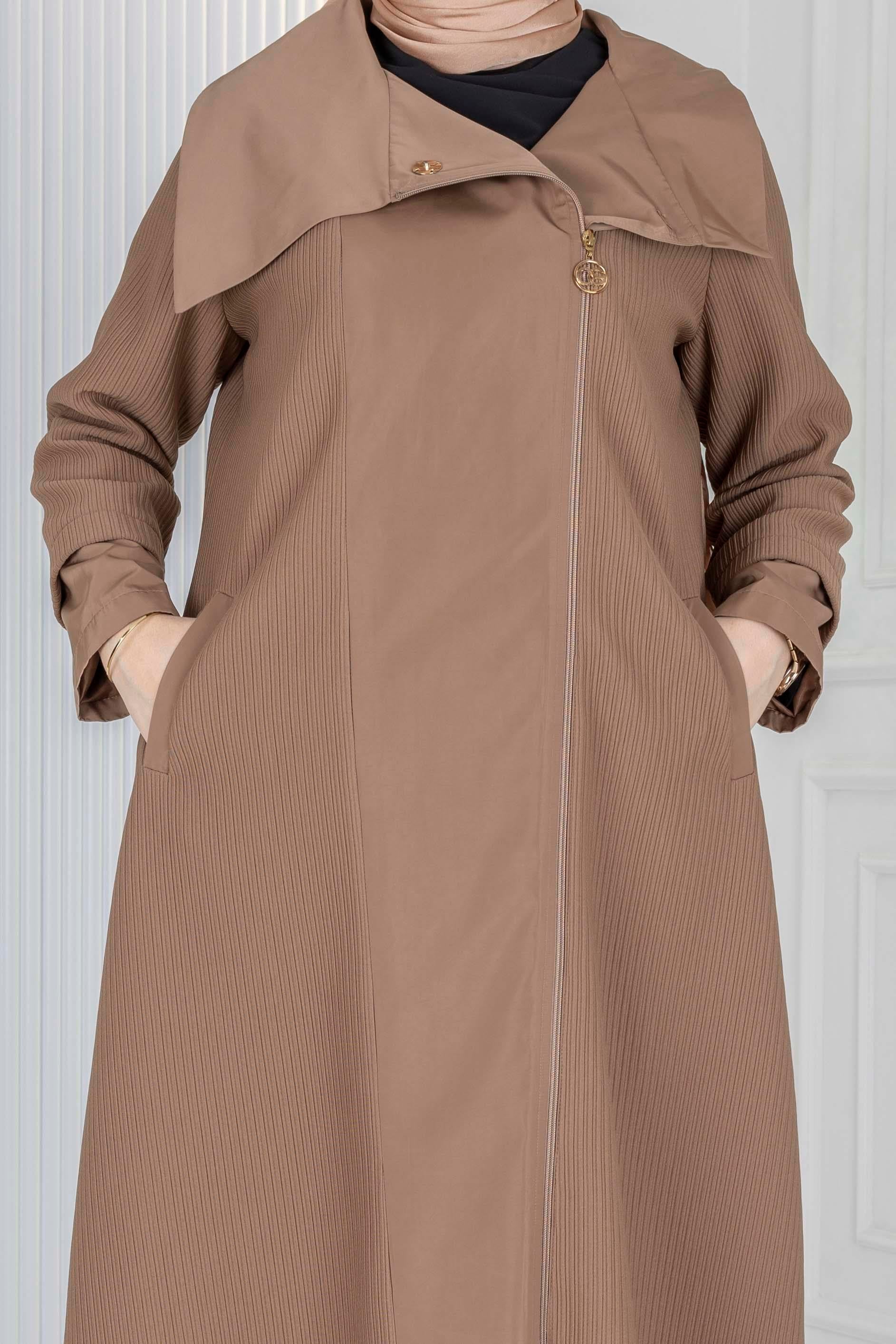 Orhan Store Şal Yaka Mevsimlik Uzun Kap Vizon OTW1584