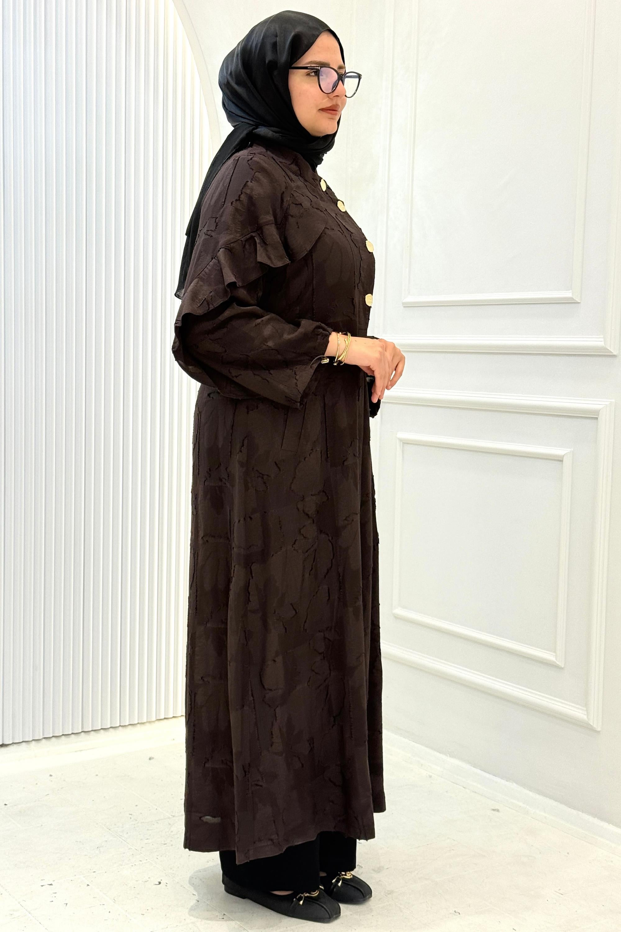 Orhan Store Viskon Jakar Tesettür Kap Kahve OTW1680