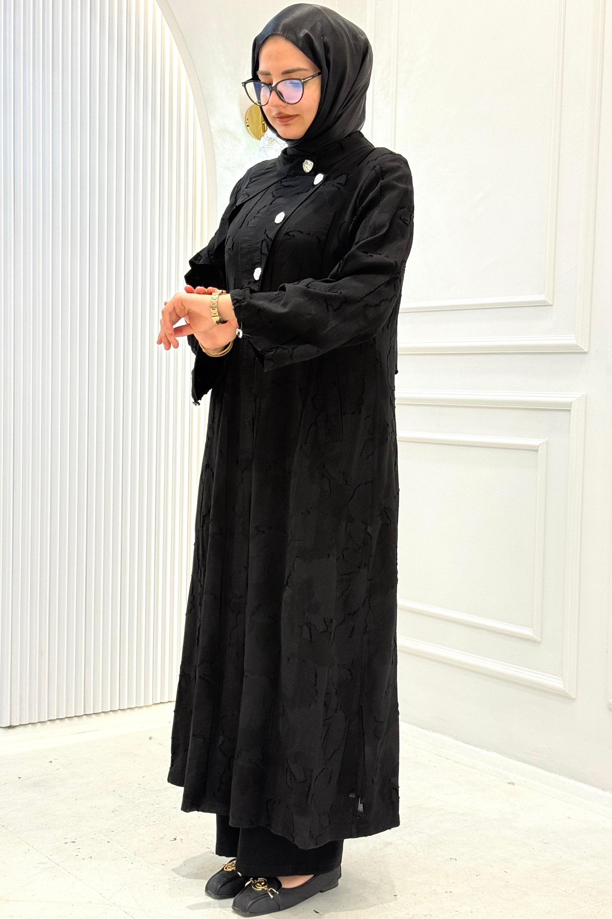 Orhan Store Viskon Jakar Tesettür Kap Siyah OTW1680