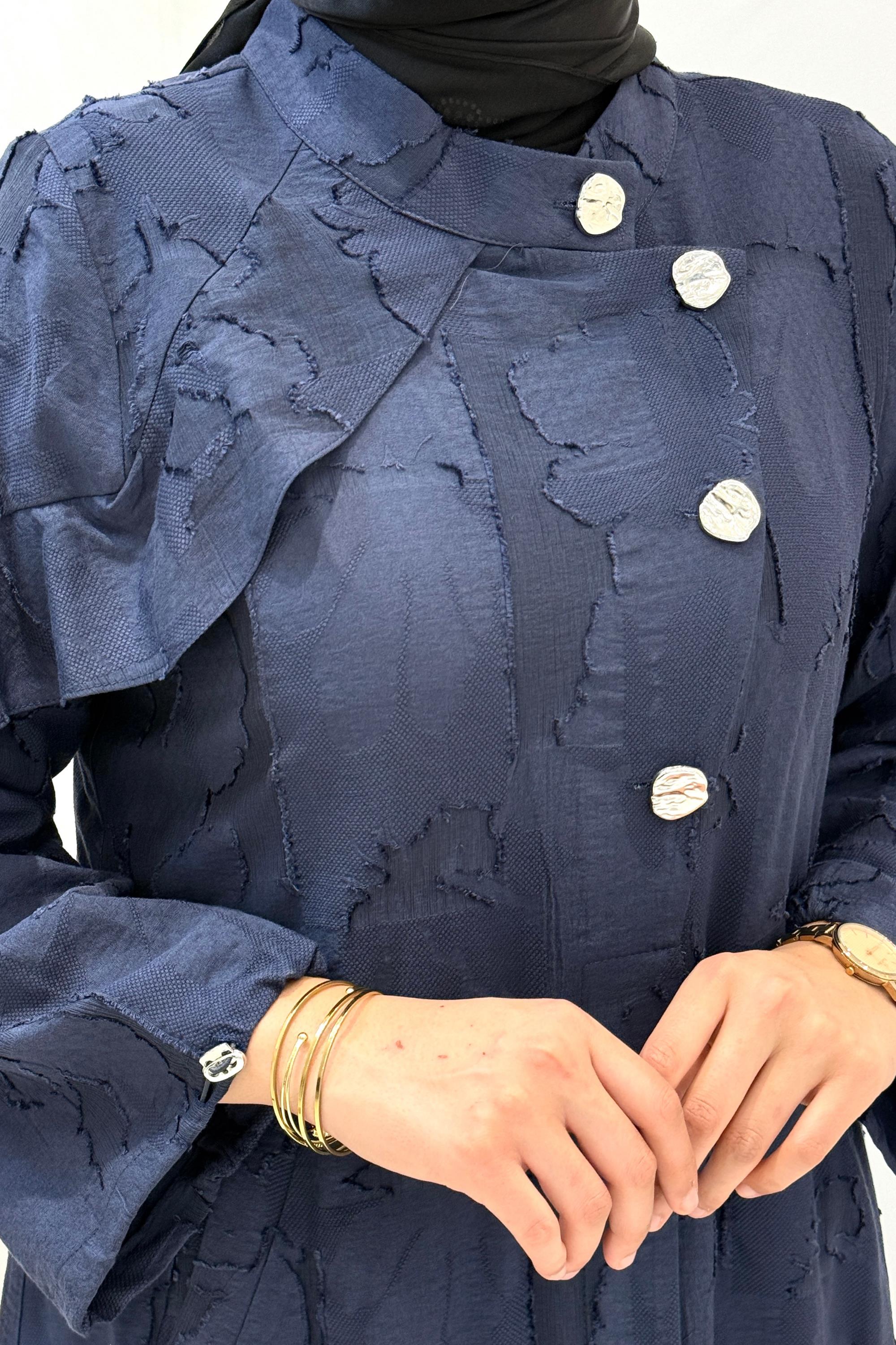 Orhan Store Viskon Jakar Tesettür Kap İndigo OTW1680