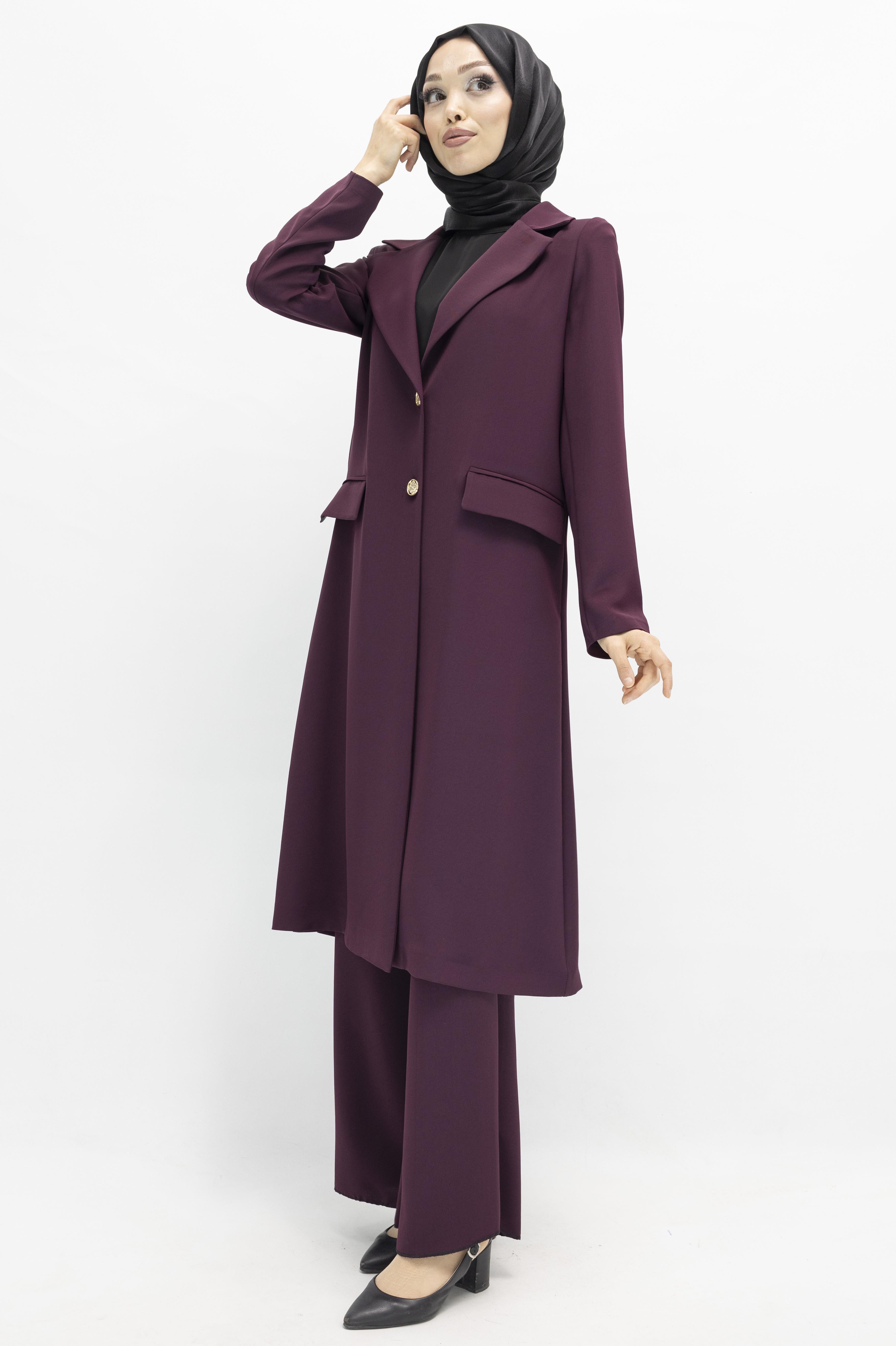 Ottoman Astarsız Blazer Takım Bordo OTW2043