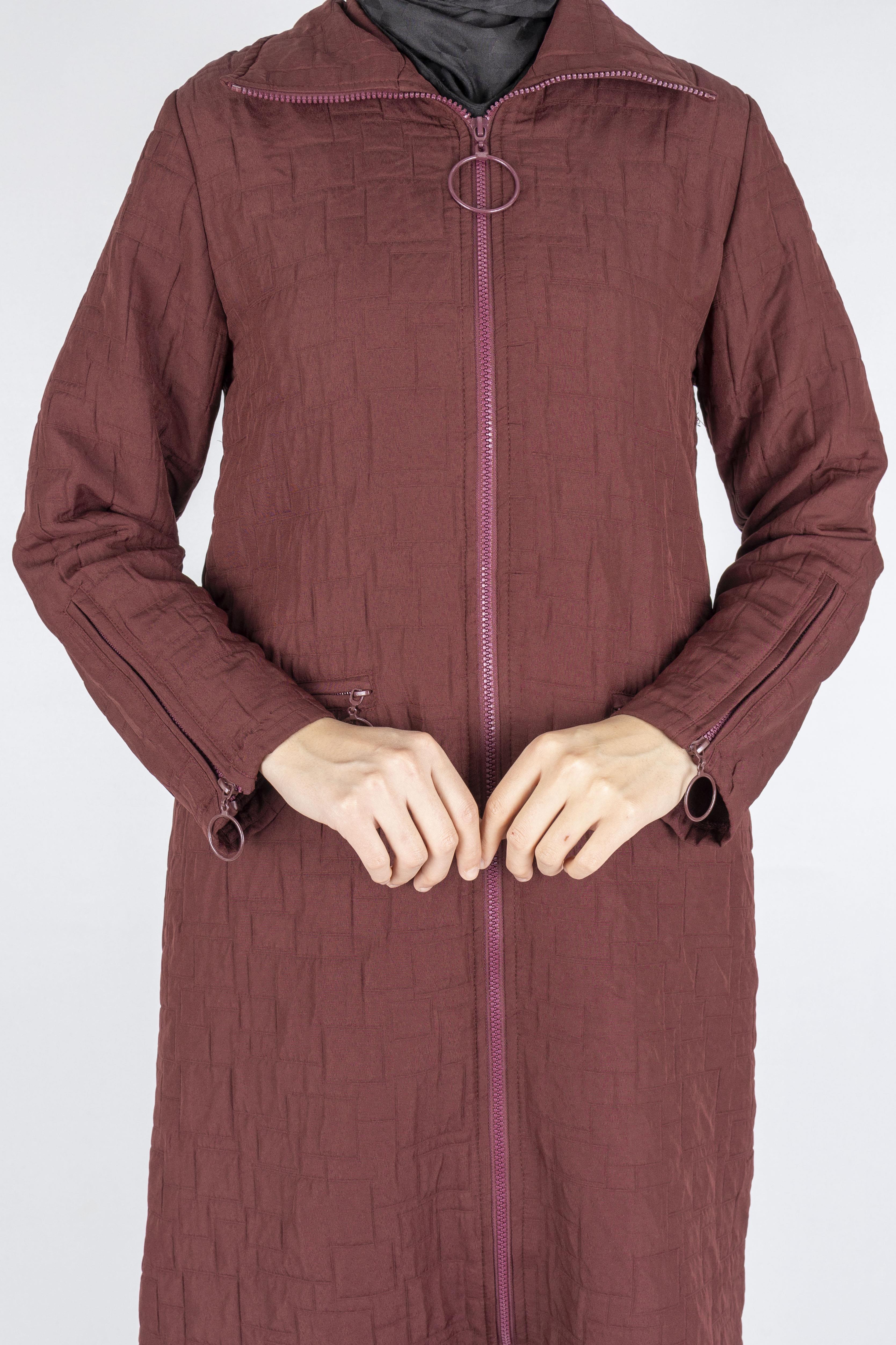 Ottoman Büyük Beden Kapitone Kap Bordo OTW5178-1