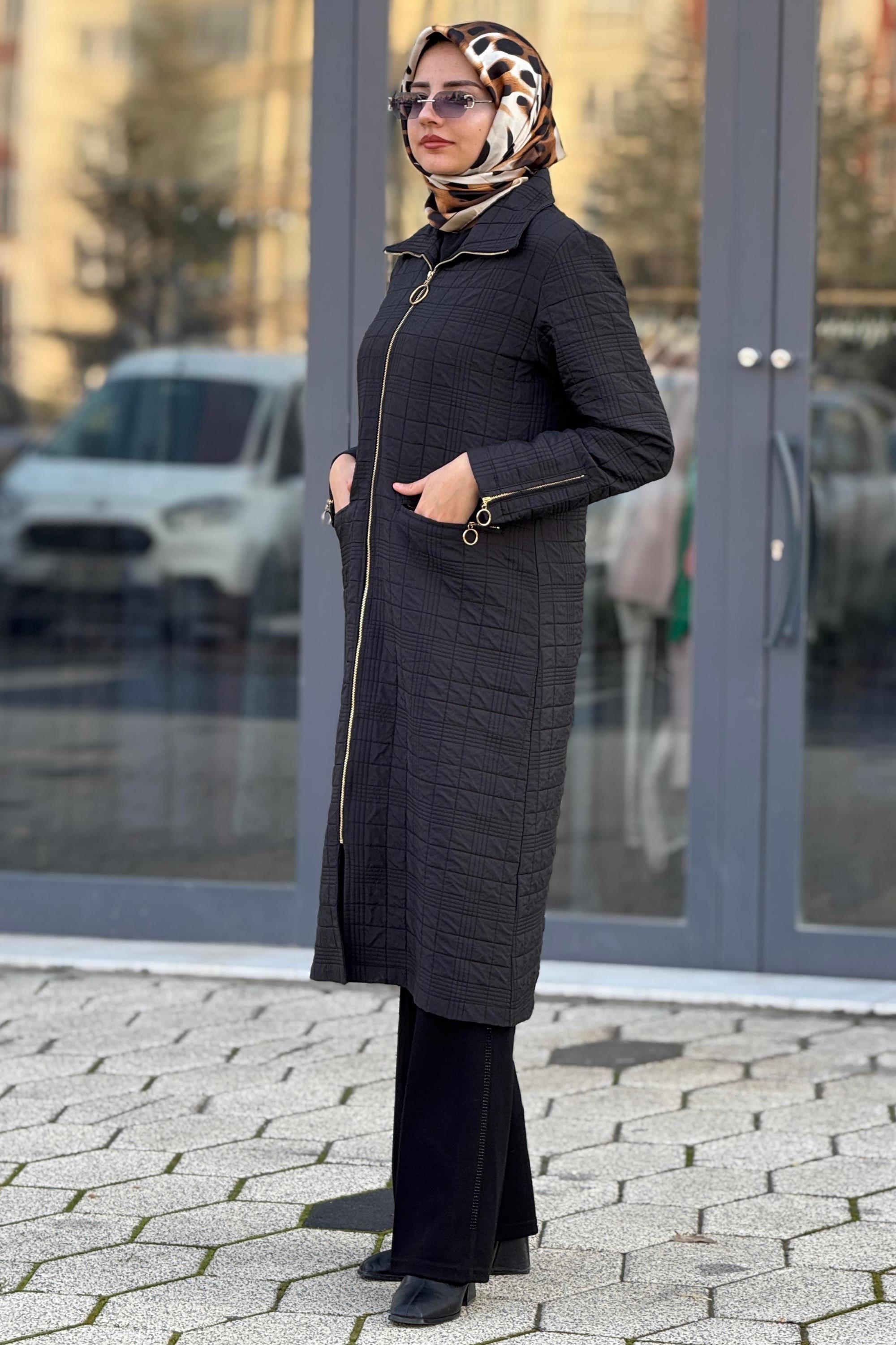 Ottoman Büyük Beden Kapitone Kap Siyah OTW5178