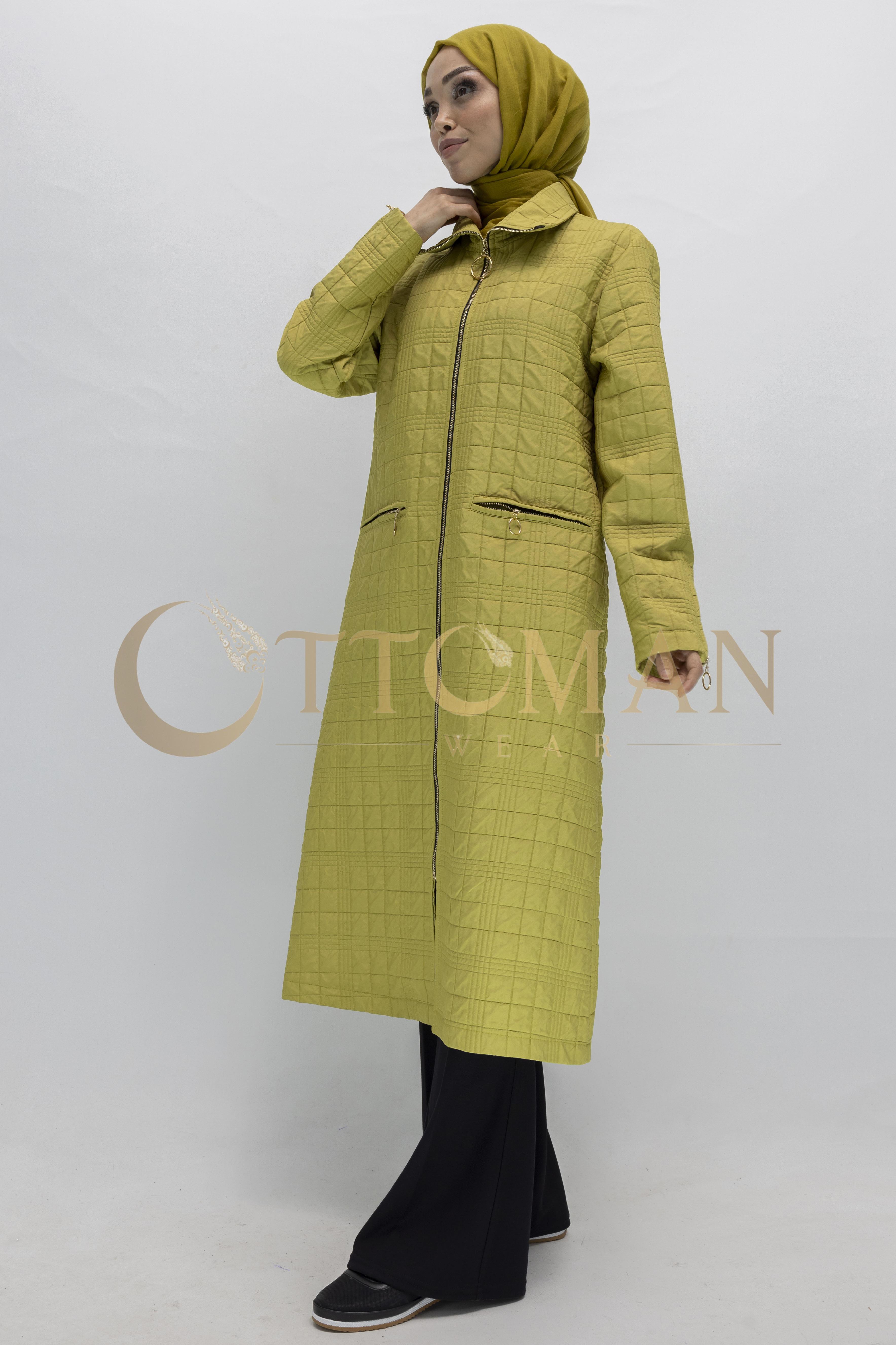 Ottoman Büyük Beden Kapitone Kap Yeşil OTW5178