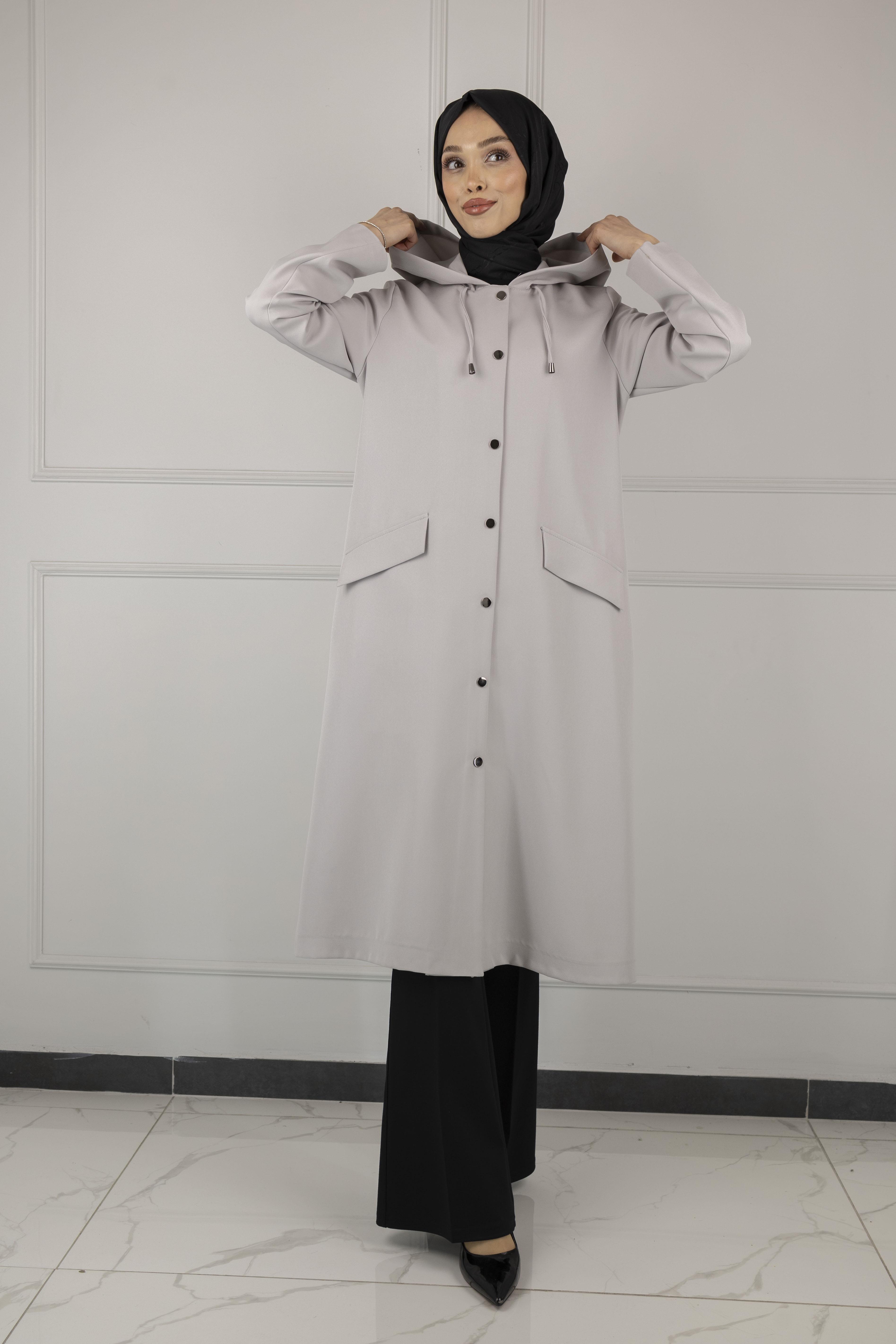 OTTOMAN Kapüşonlu Spor Kap Gri OTW5179