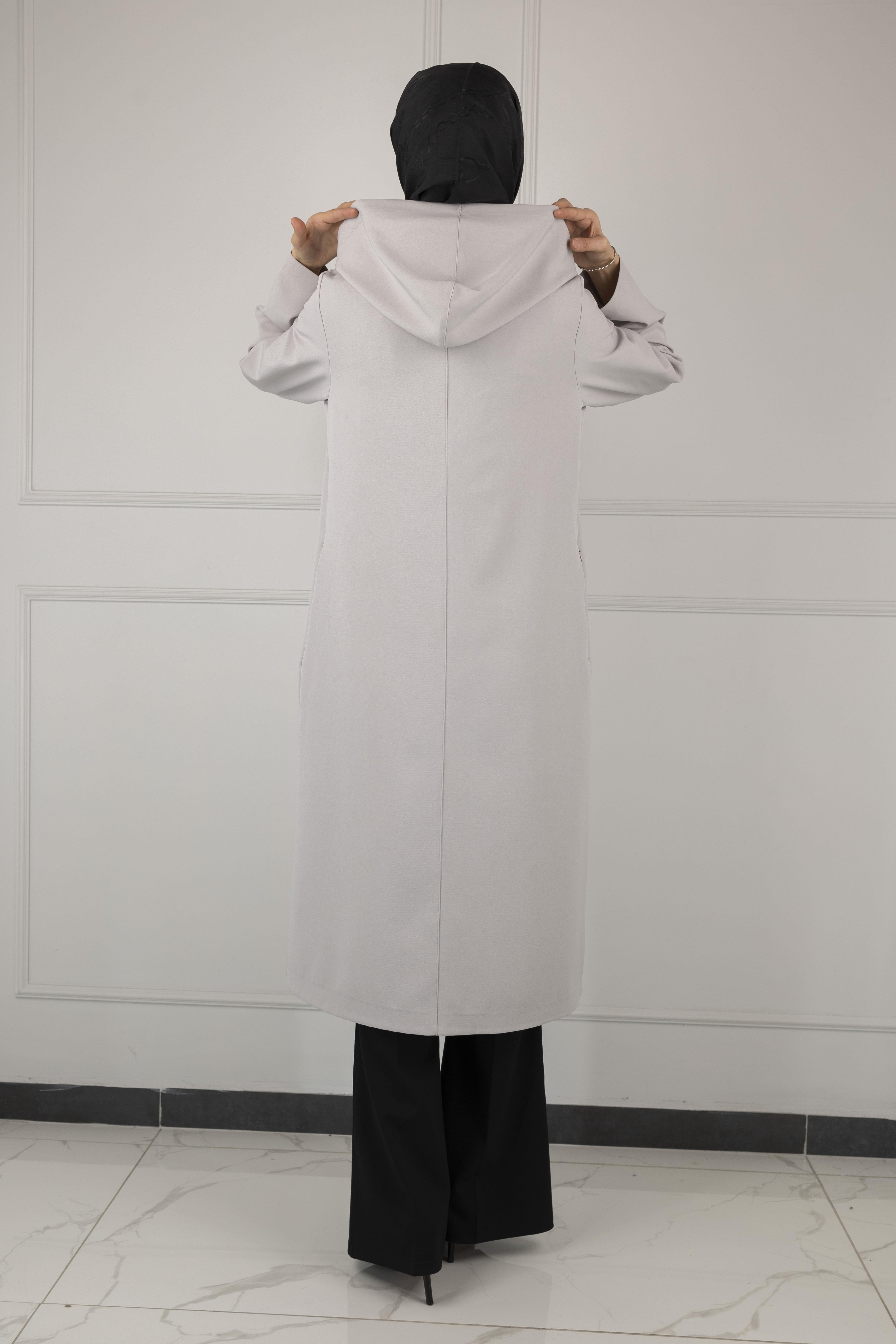 OTTOMAN Kapüşonlu Spor Kap Gri OTW5179