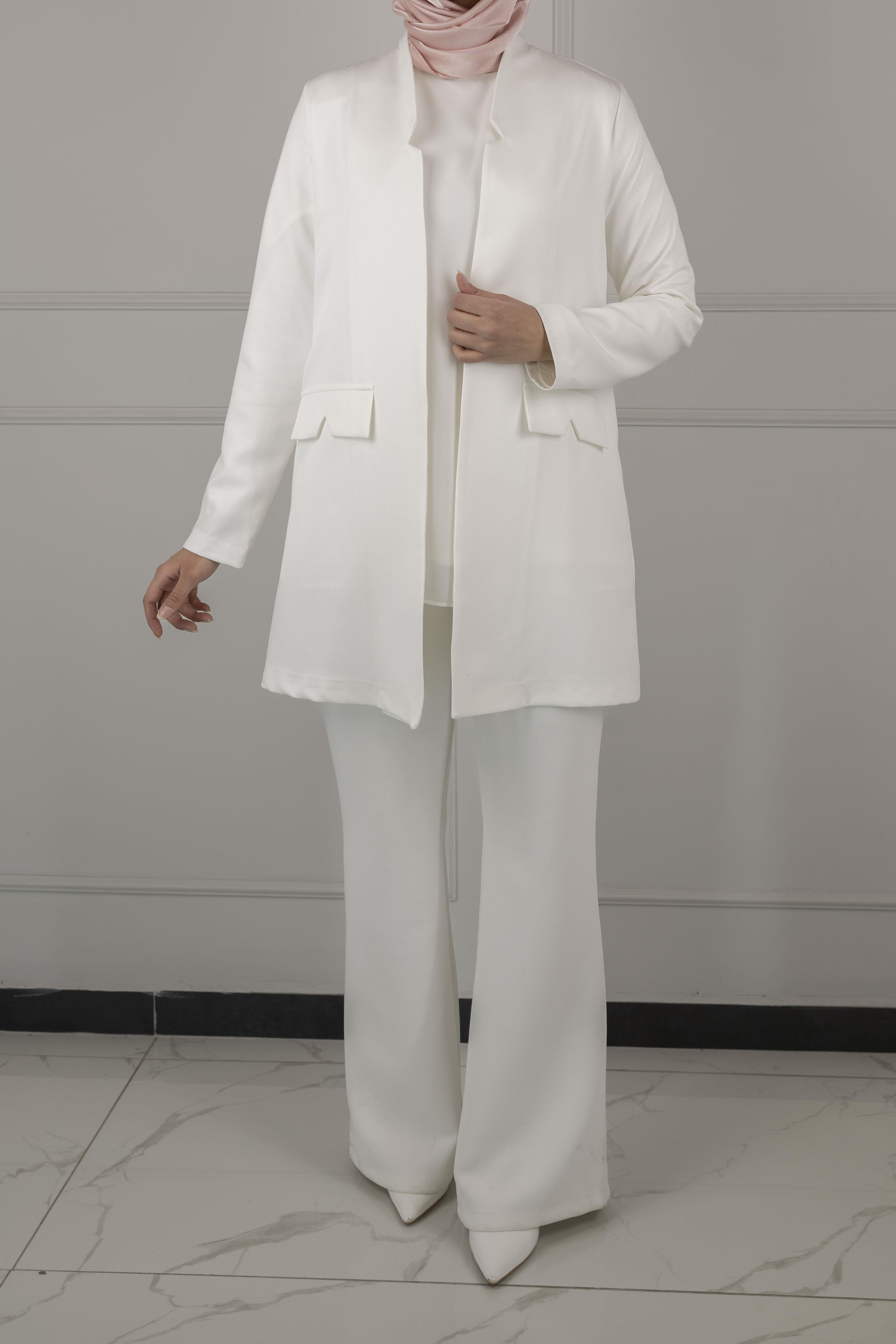 OTW5180 OTTOMAN ASTARSIZ BLAZER CEKET Ekru