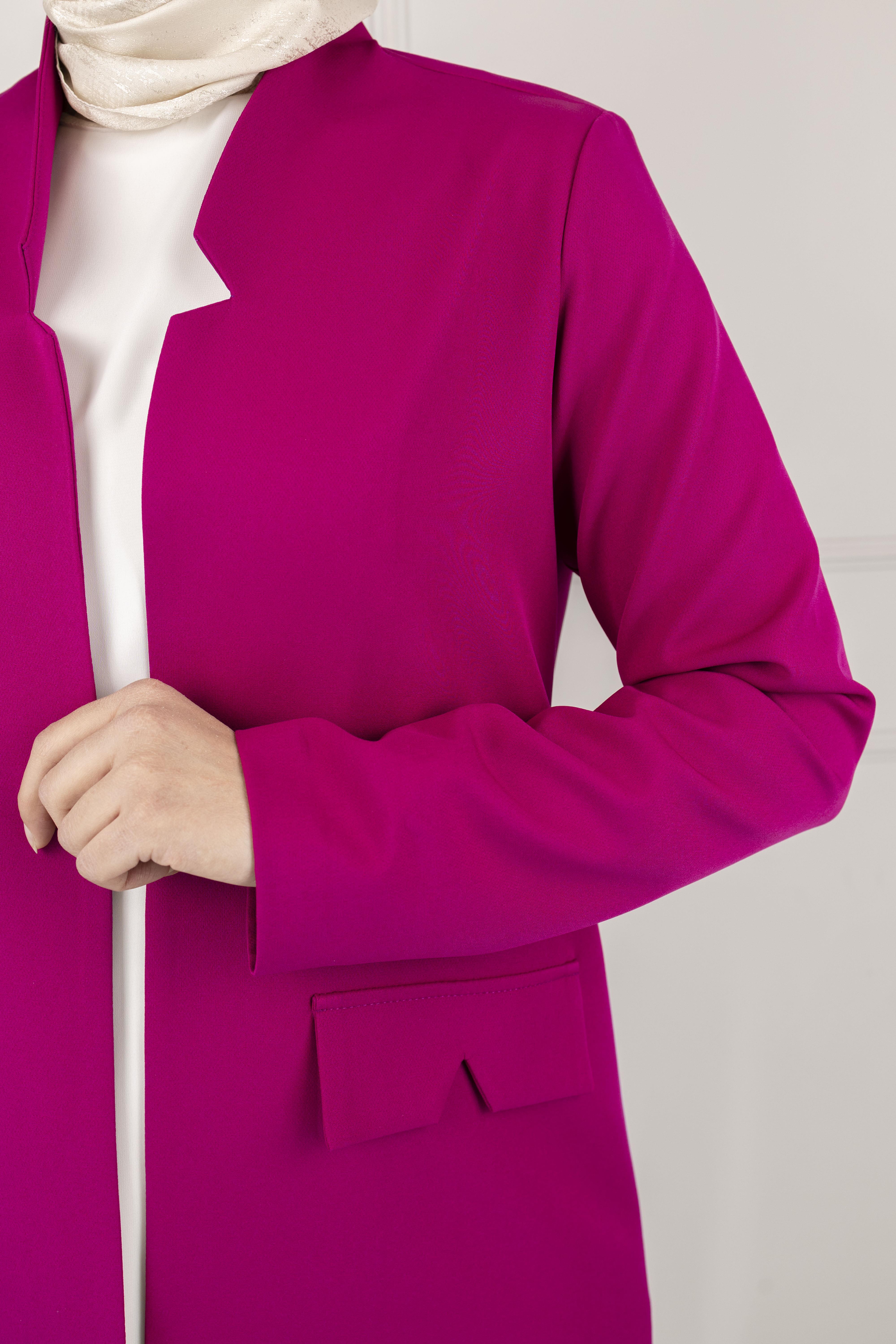 OTW5180 OTTOMAN ASTARSIZ BLAZER CEKET Fuşya