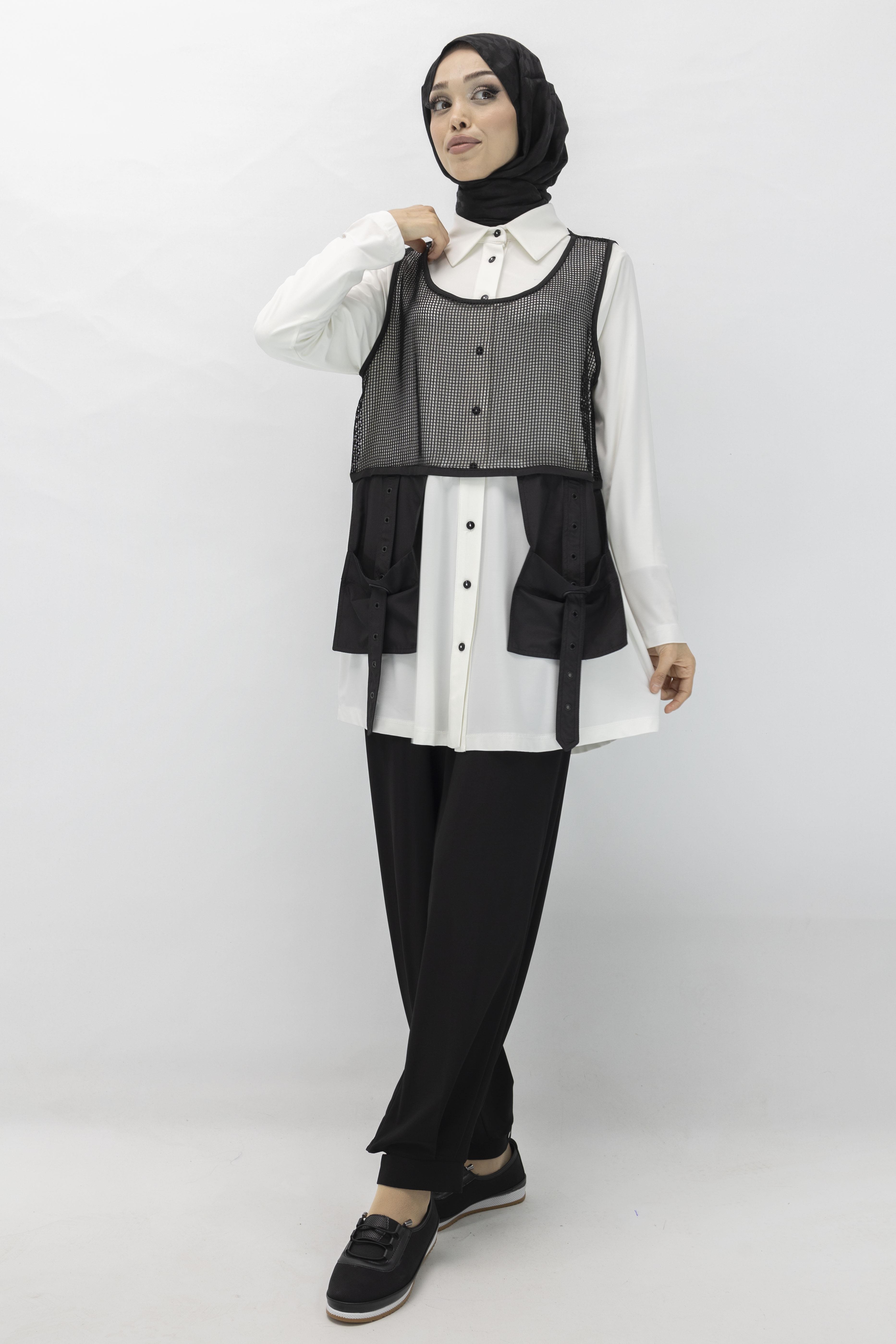 Pantolonlu Takım Krem OTW42857
