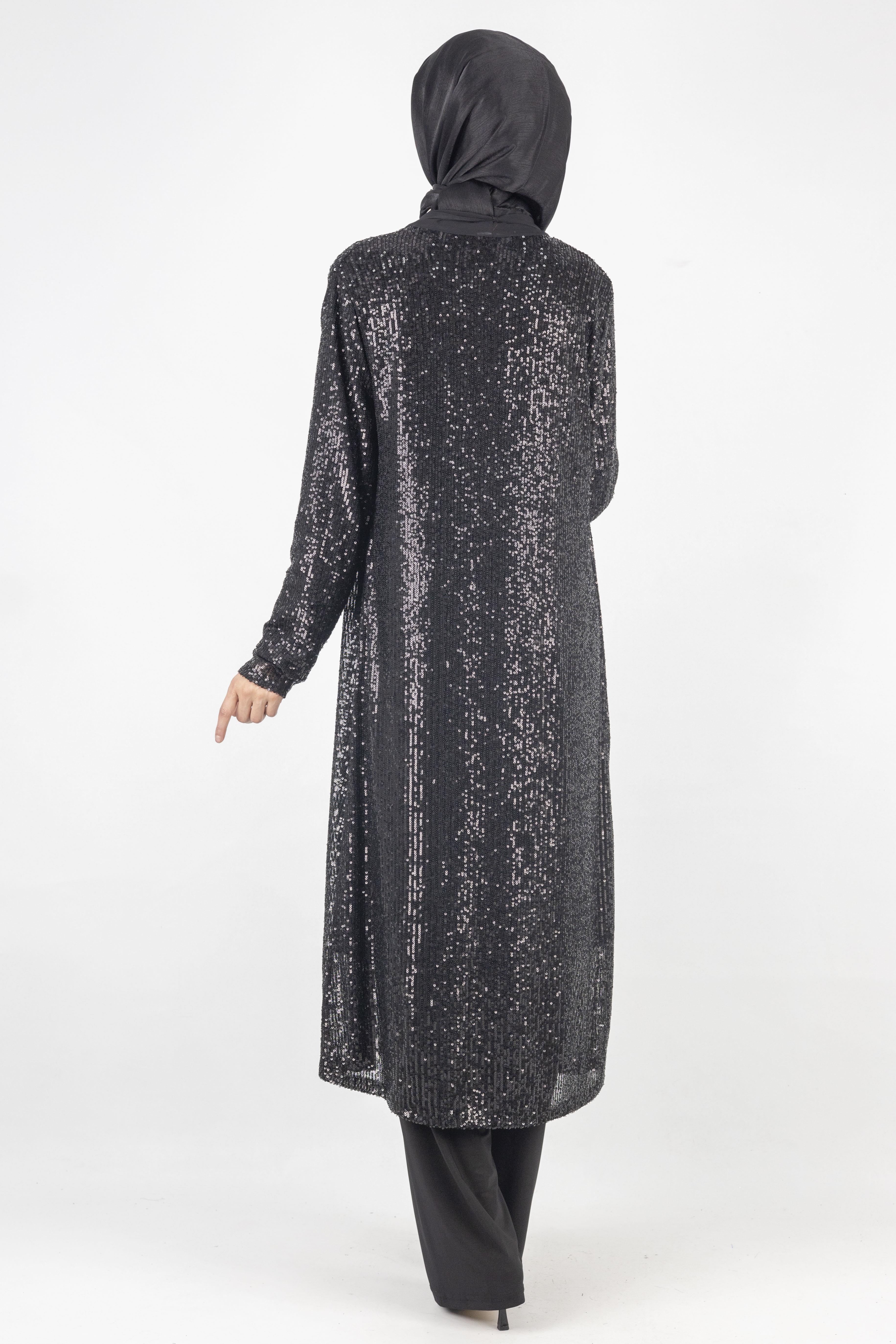 Pul Payetli Takım Siyah OTW5206