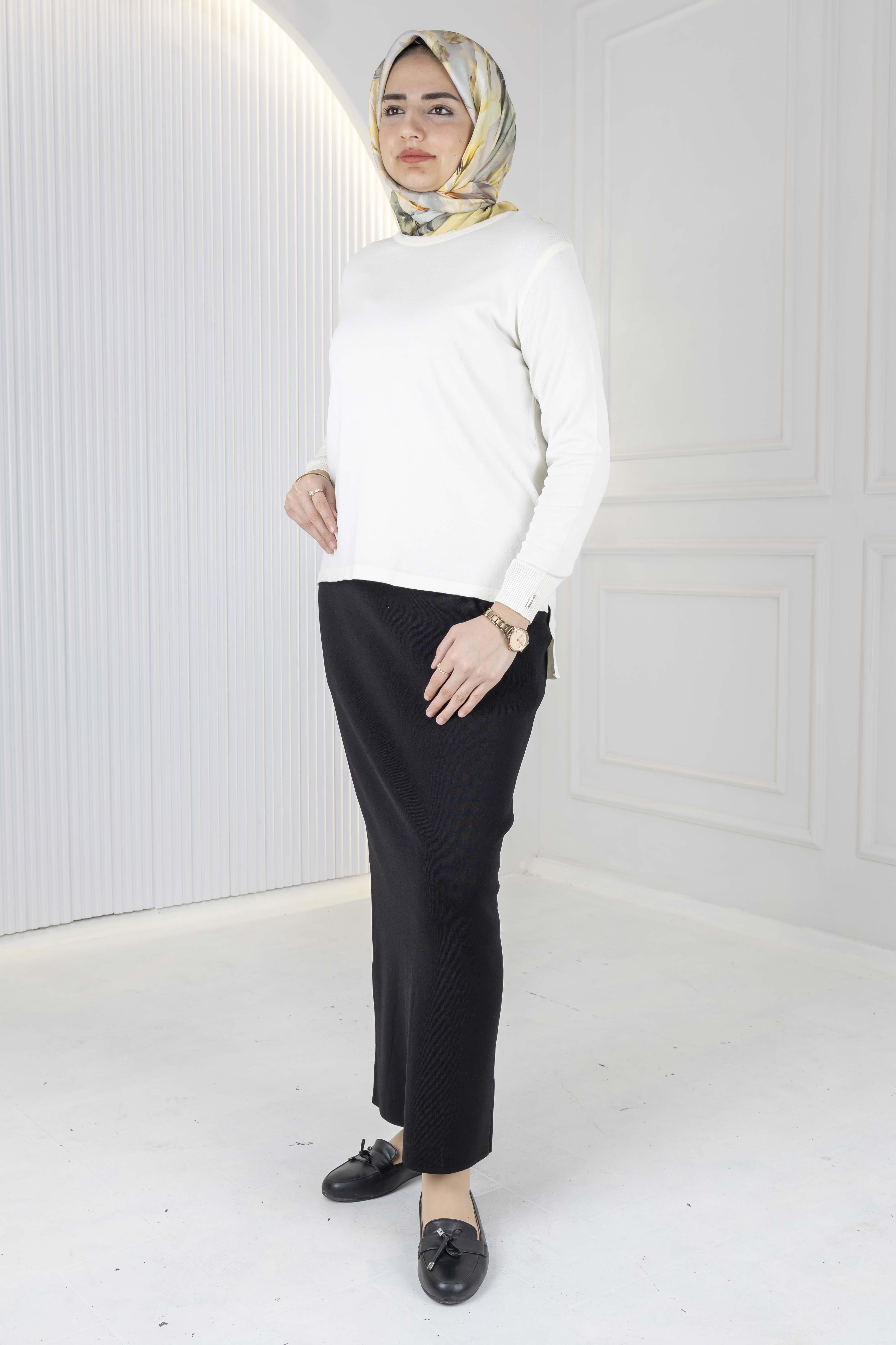 Rayonsuz Merserize Triko Tunik Ekru OTW122