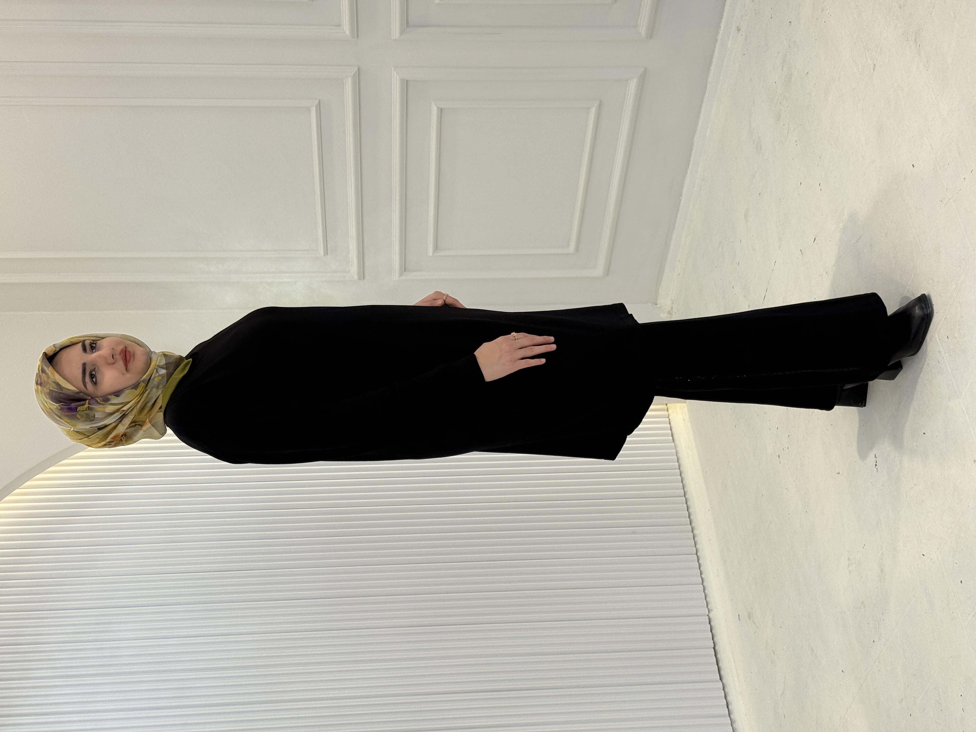 Rayonsuz Merserize Triko Tunik Siyah OTW118